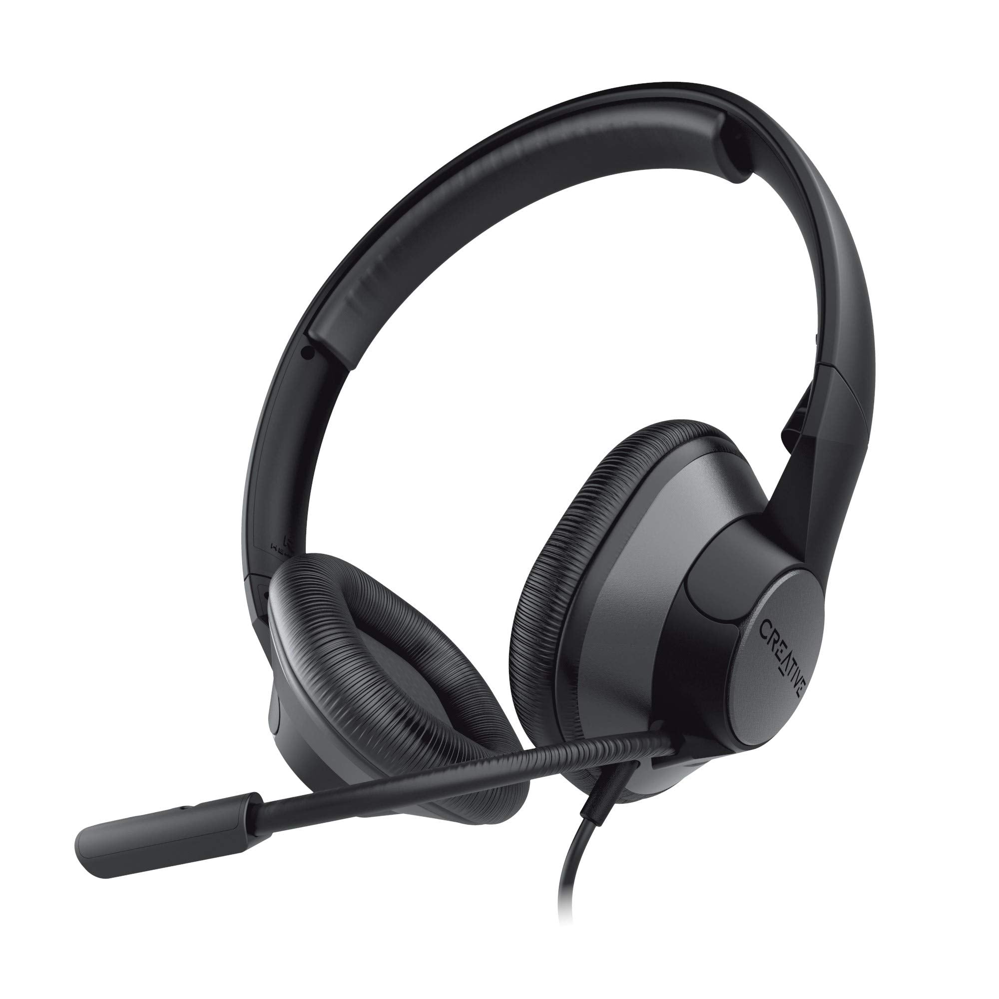 Creative HS-720 V2 USB Digital Audio On-Ear Headset with Noise-Cancelling Condenser Boom Mic, Inline Mic Mute/Calls/Volume Contr