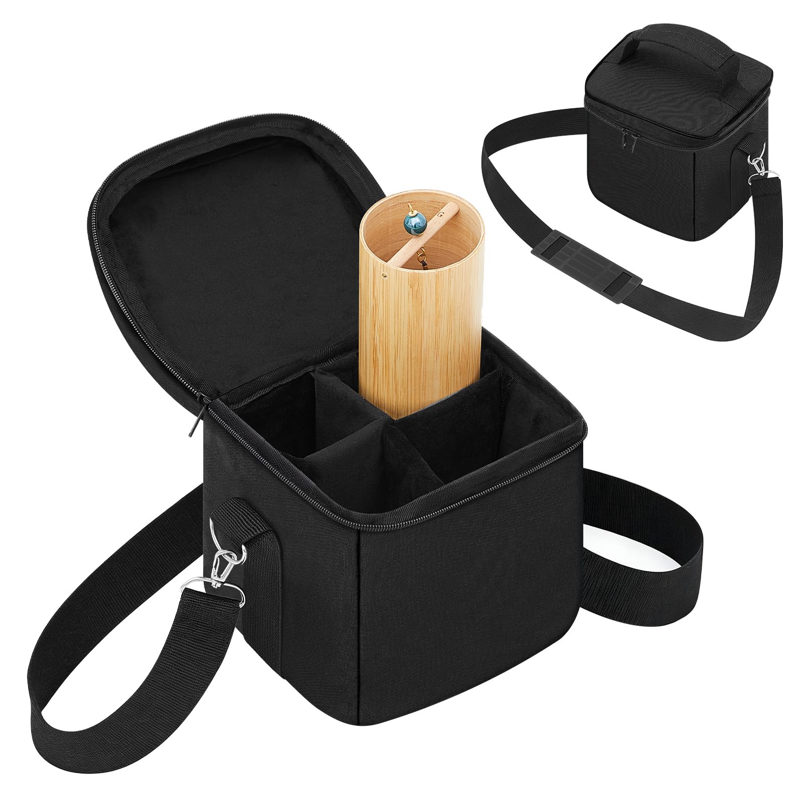 Sunnymove Universal Chimes Case Bag Hold up to 4 Chimes Accessory for Sound Healing Meditation Toolkit Protective Carrying Trans