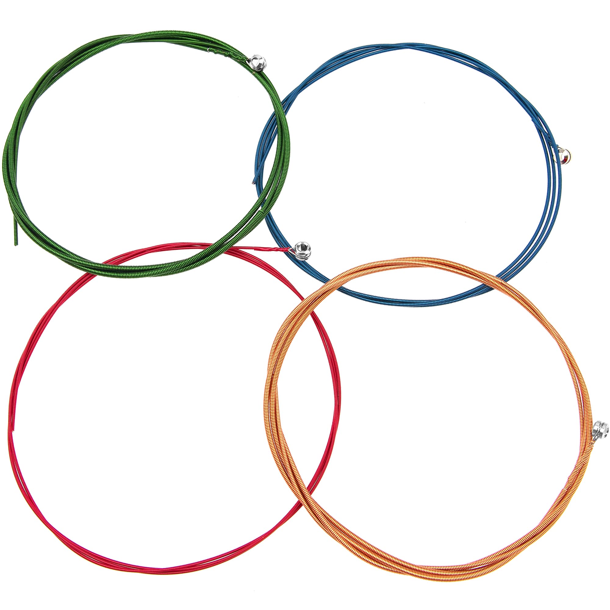 Yootones 4Pcs 4String Bass Strings 44-100 Gauges Electric Bass 4 Color steel String Compatible with Bass Electric Bass Parts (Co