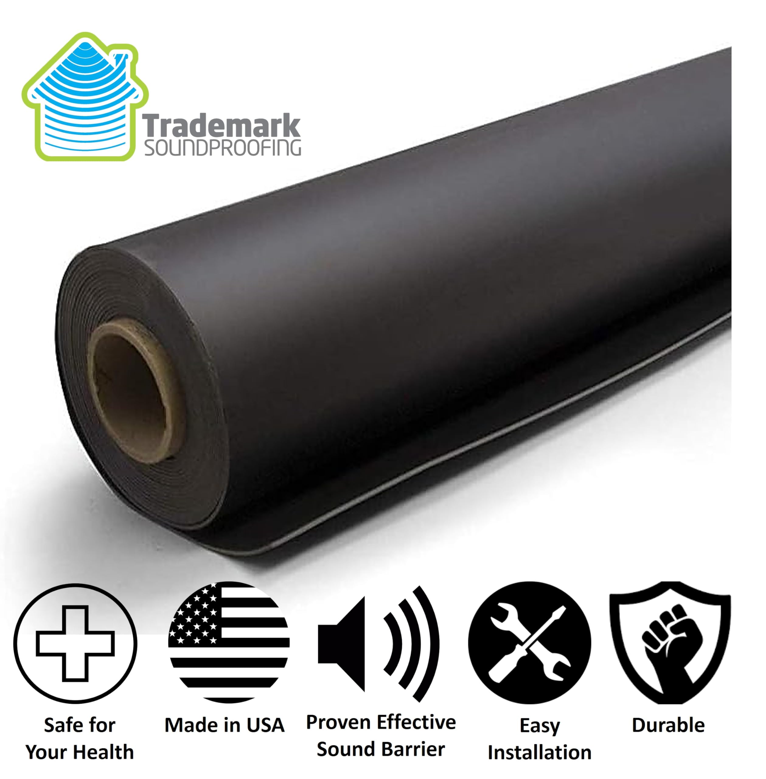 TMS Mass Loaded Vinyl 1Lb - Highest Quality! MLV Soundproofing Acoustic Sound Barrier - 4 x 25 Feet - 1/8 inch Thick (100 Square