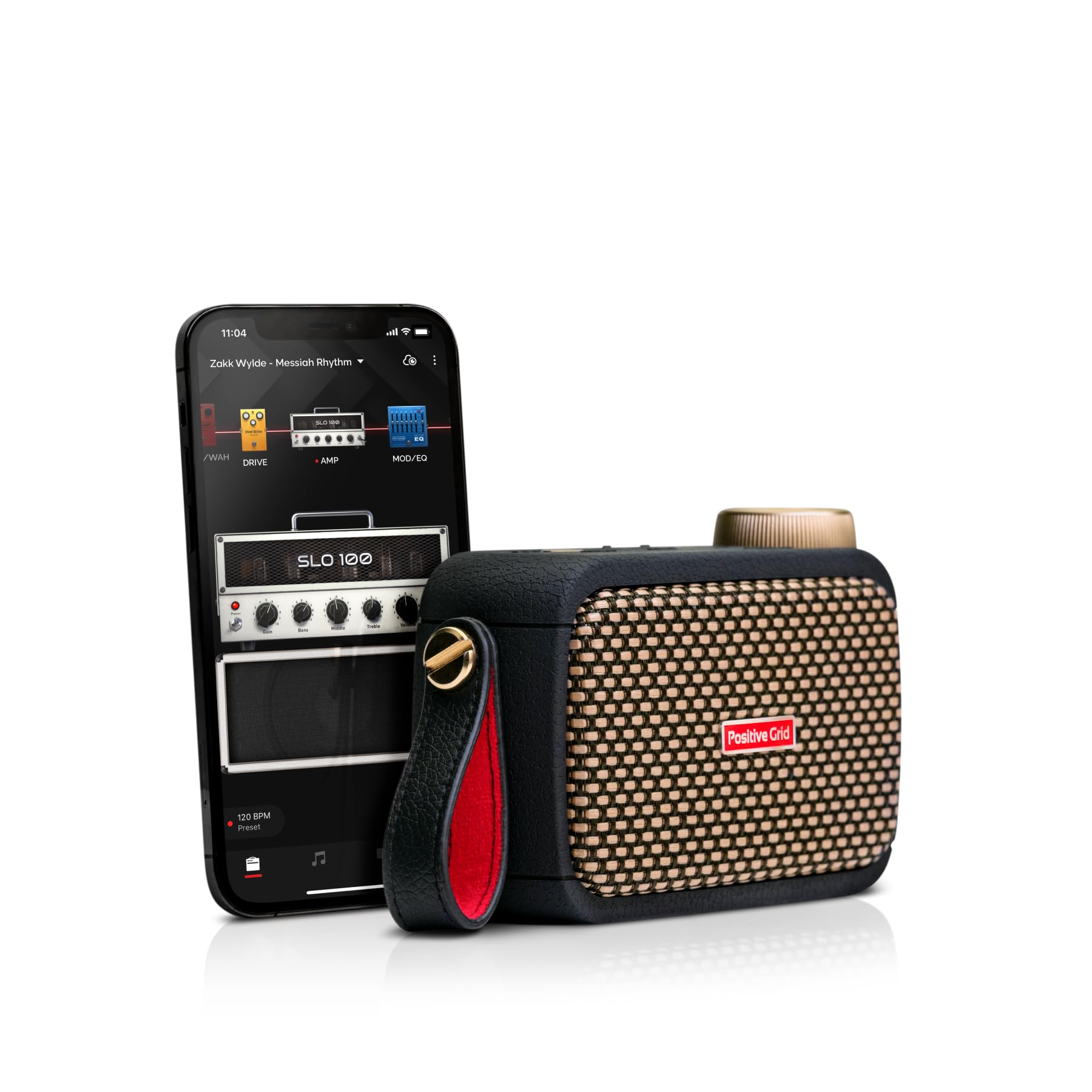 Positive Grid Spark Go 5W Ultra-Portable Smart Guitar Amp, Headphone Amp & Bluetooth Speaker With Smart App For Electric Guitar,