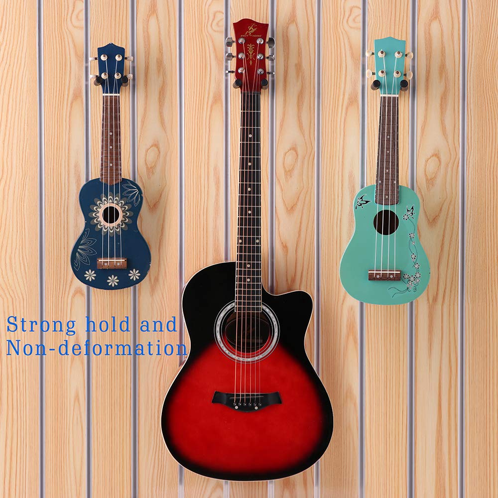 HONESTY Guitar Hooks 6-Pack, Wall Mount Guitar Bracket - Perfectly Display in Music Retail Stores/Bedrooms/Bars