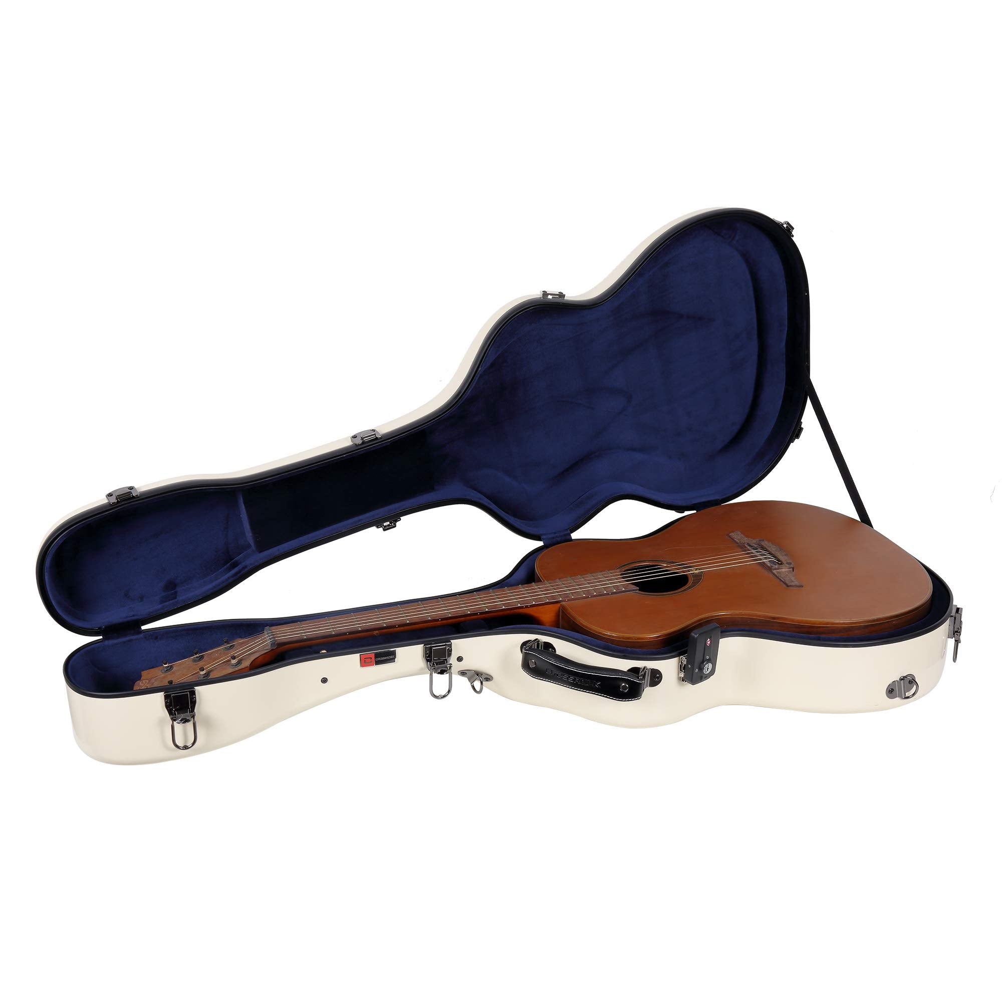 Crossrock Deluxe Fiberglass Case for Grand Auditorium Guitar, Ivory (CRF2020GAIV)