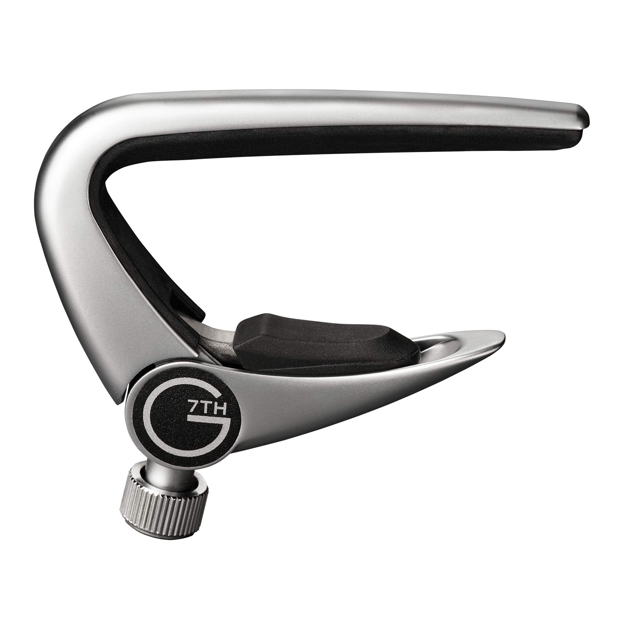 G7th Newport Guitar Capo, Classical Silver - 60mm Low-Profile, Easy to Use Flip Lever Guitar Capo with Fine-Tune Adjustment Knob