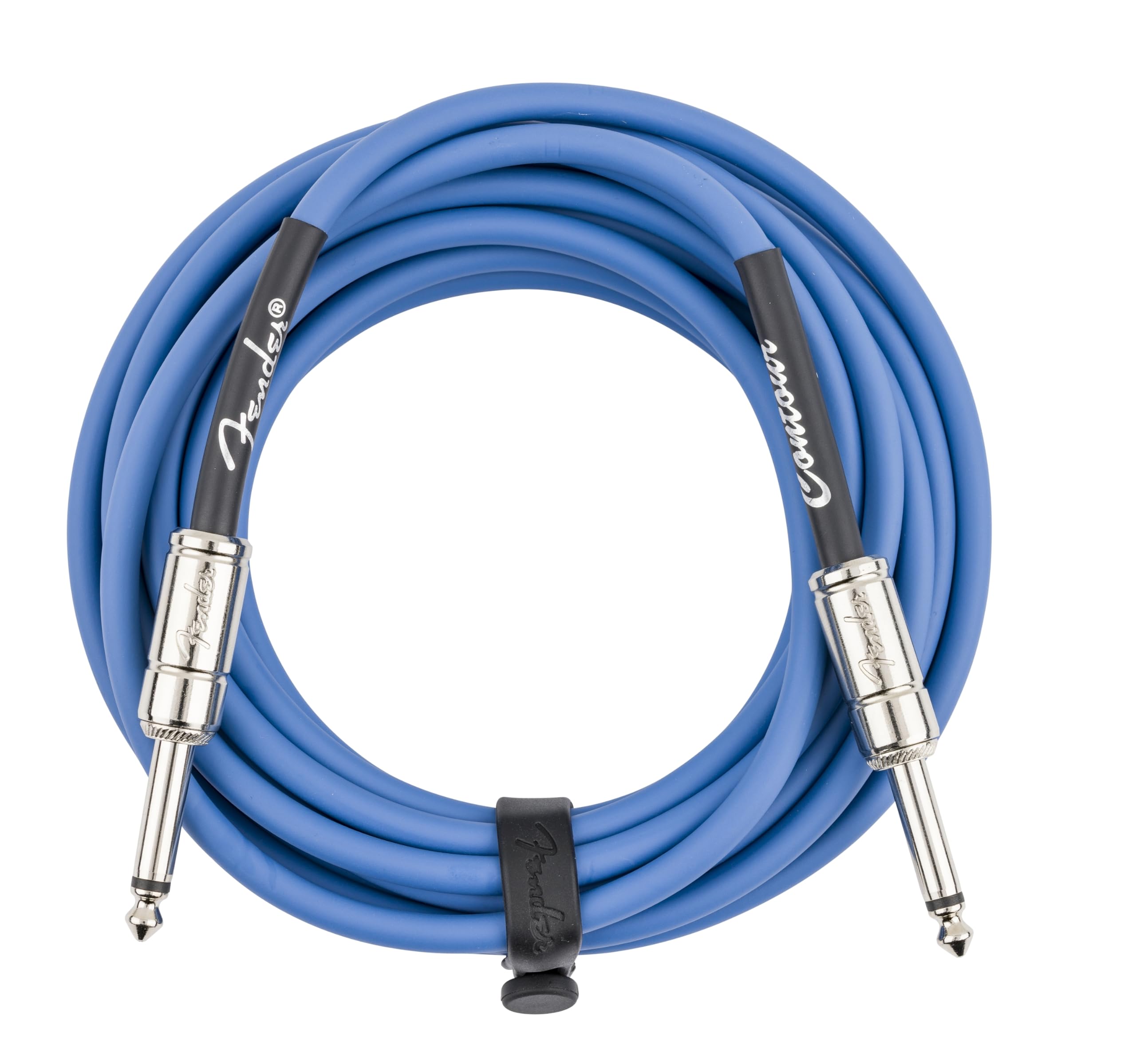 Fender Contour Instrument Cable, Guitar Cable, Guitar Accessories, Straight/Straight, Lake Placid Blue, 18.6 Ft