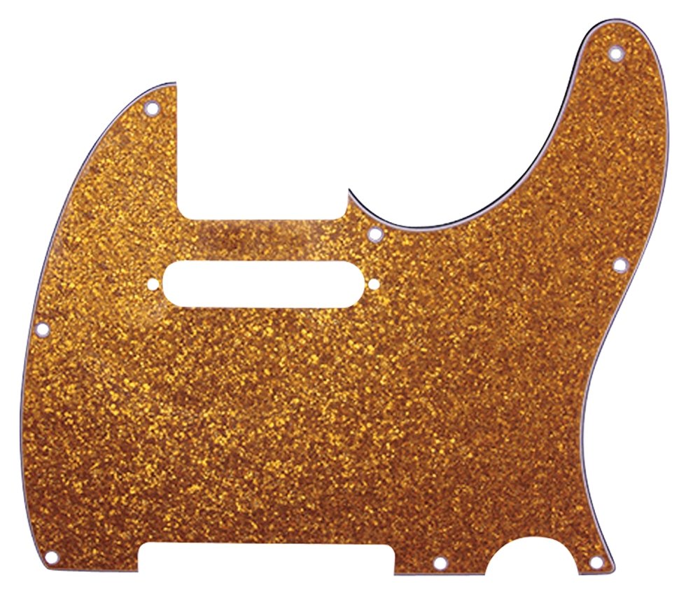 D'Andrea Pro Tele Guitar Pickguard, Gold Sparkle