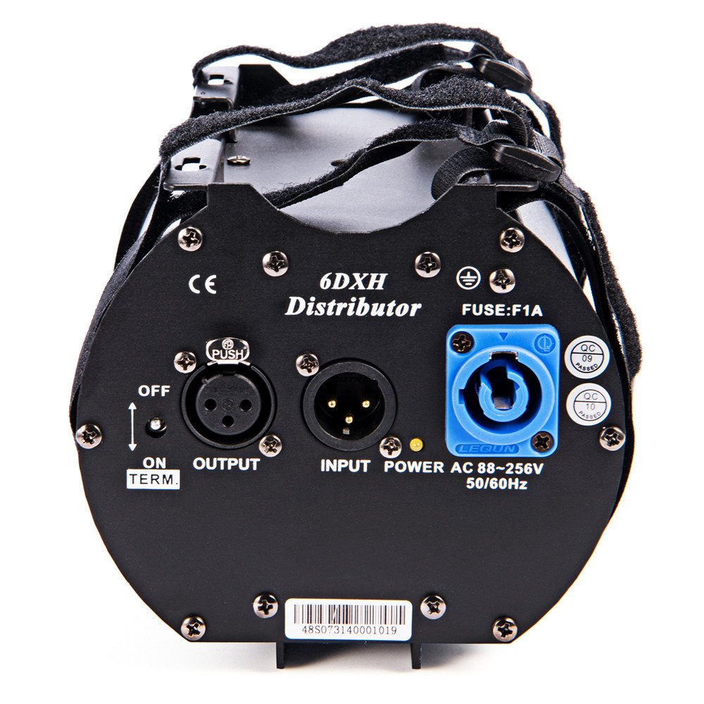 MFL. Dmx Splitter with One Input 6-Way Distributor 3-Pin Xlr Separate Dmx Signal Amplifier System
