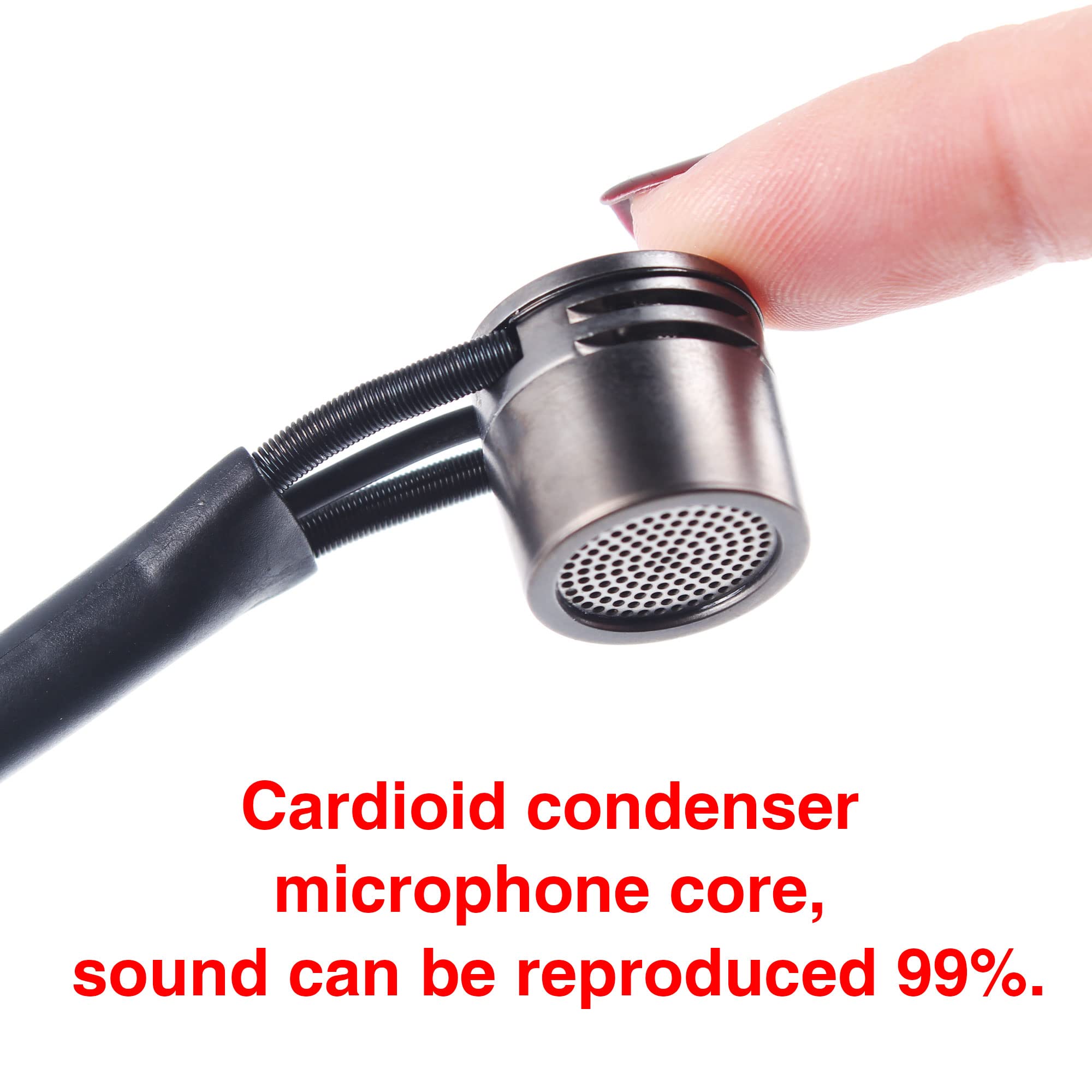 MAMKOES at-5 Wireless Guitar Microphone UHF Mic Instrument Condenser Pick Up Receiver and Transmitter System for Classical and A