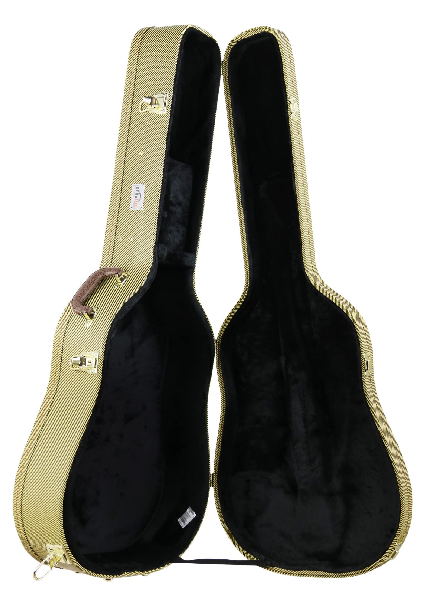 Gearlux Dreadnought Acoustic Guitar Hard Case - Tweed