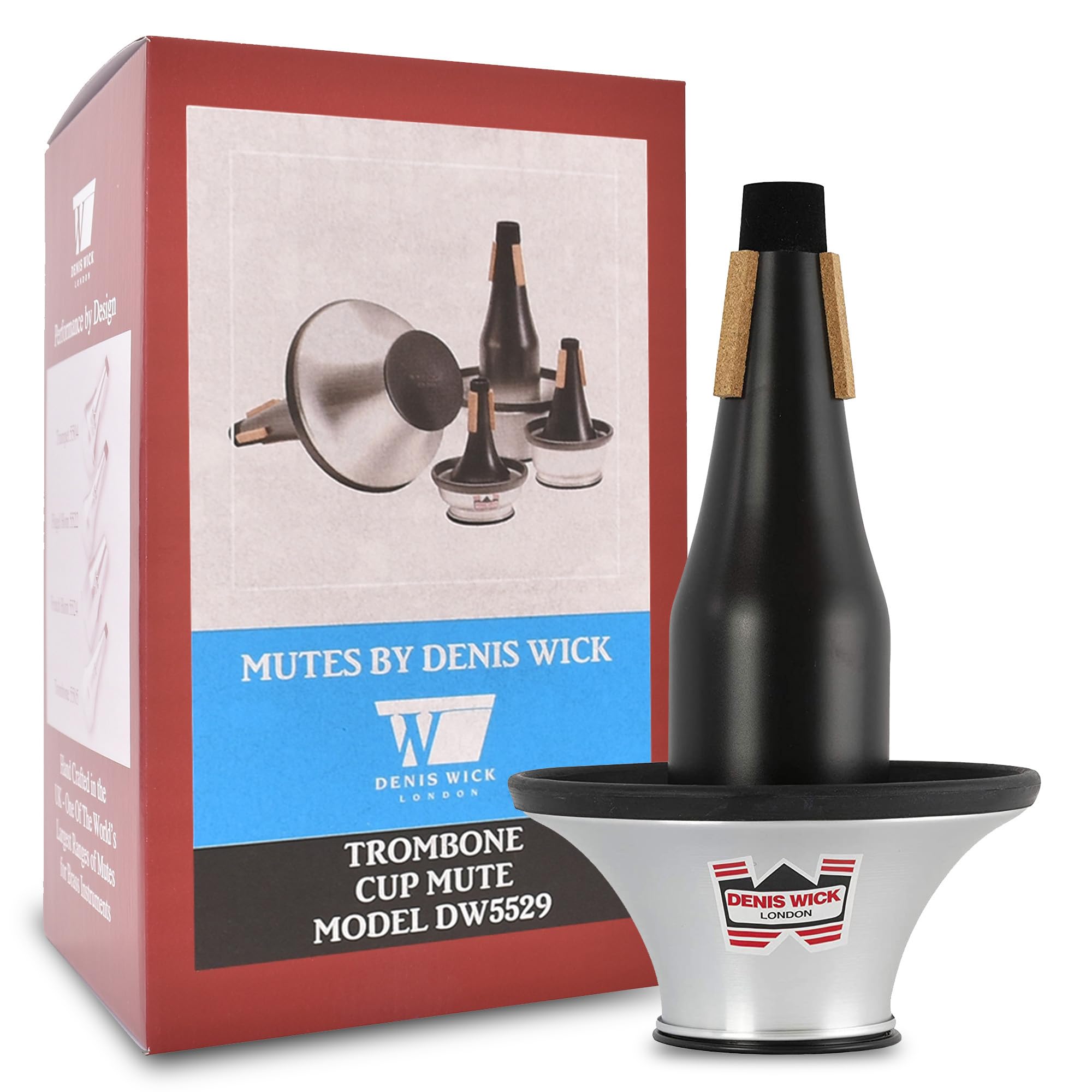 Denis Wick Adjustable Cup Mute for Trombone, 5529 - Hand-Spun Aluminum Mute and Adjustable Cup Position for Varied Tone - Ideal 