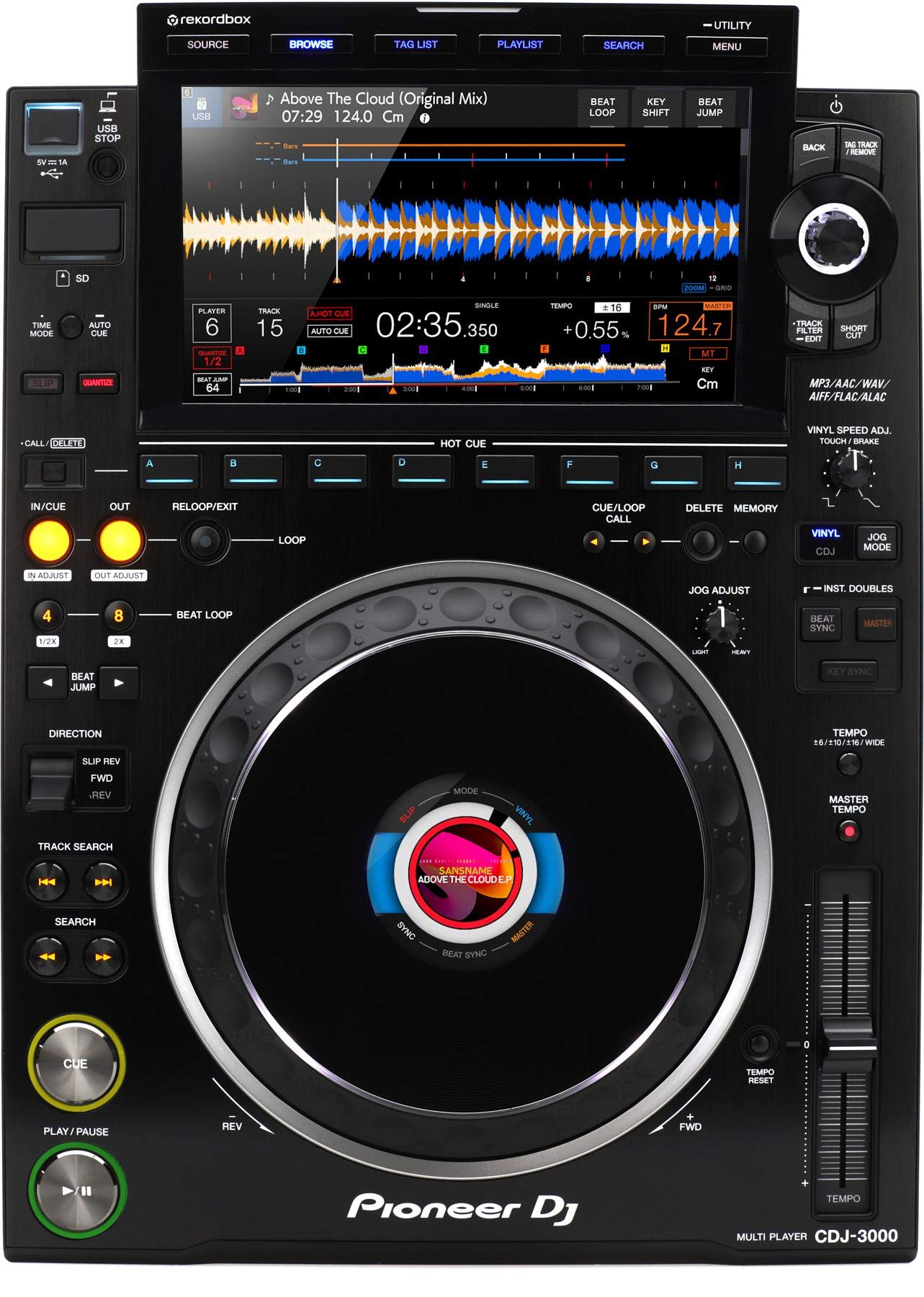 Pioneer Professional DJ Multi Player (Black) w/, Stand Alone in Black (CDJ-3000)