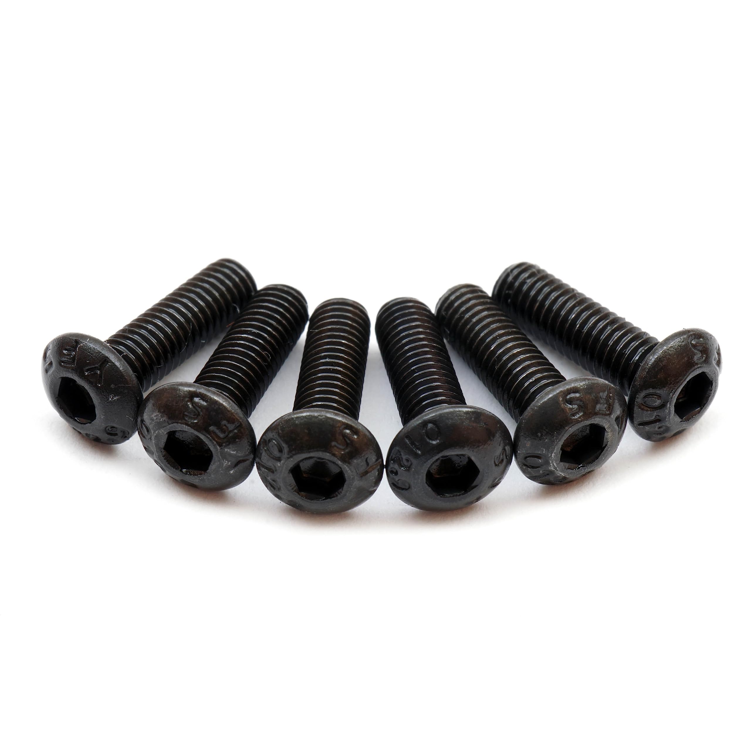 (6) Black Alloy Steel - Ibanez Style Guitar Saddle Intonation Mounting Hold Screws Set - Monsterbolts (Qty 6, 12.9 Black Alloy S