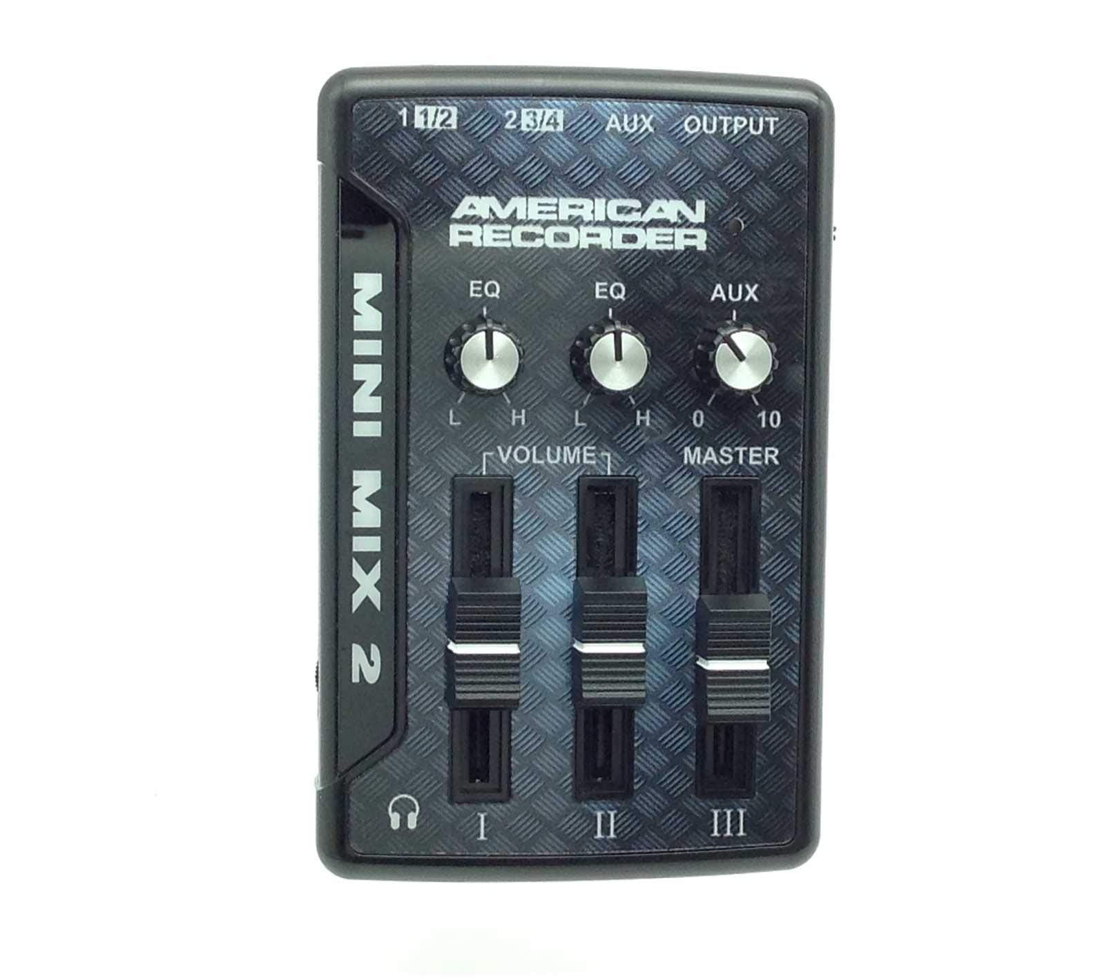 Mini Mix 2-3 Channel In / 2 Out Portable Mini Audio Mixer with USB Interface