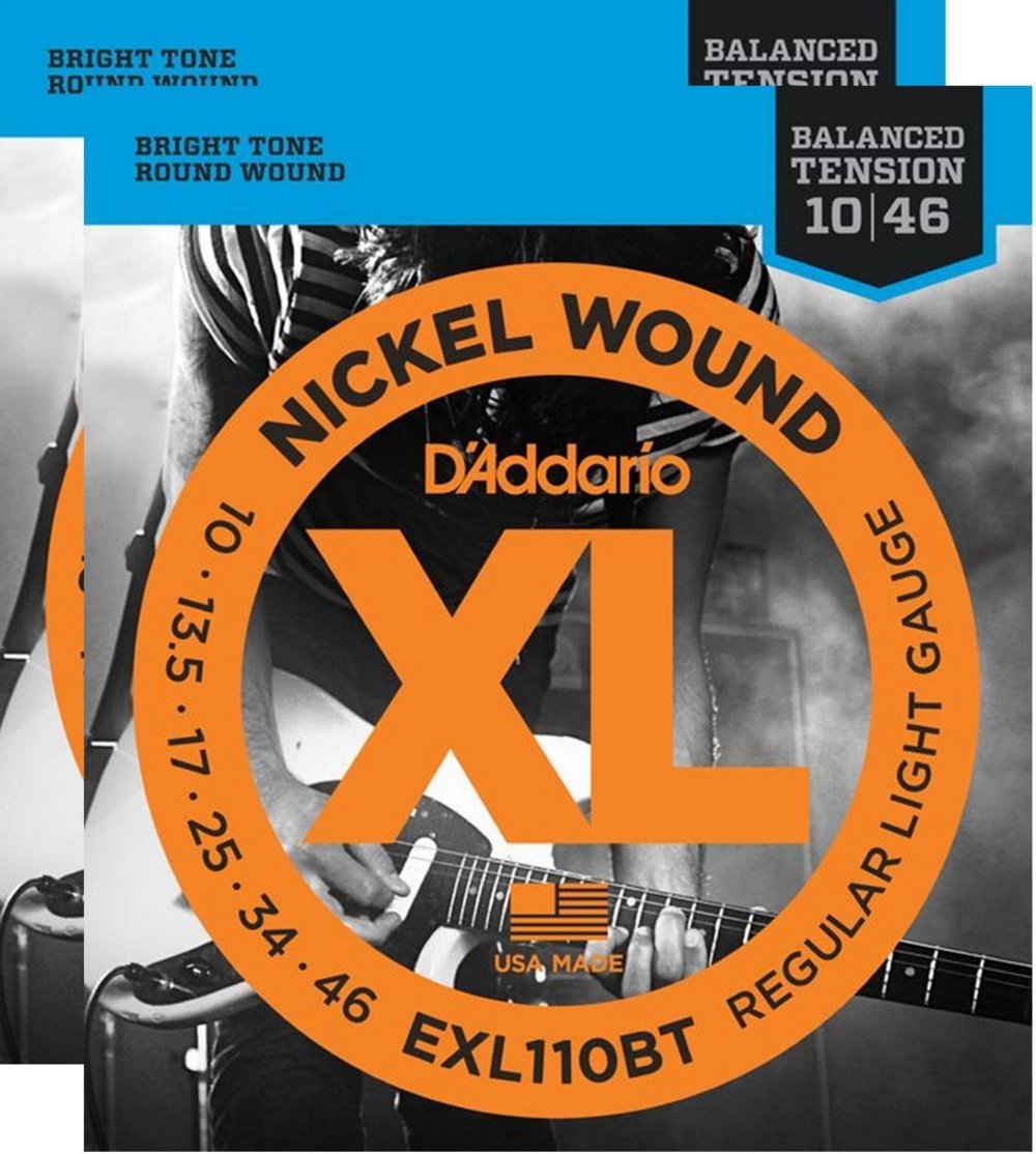 D'Addario Exl110Bt Balanced Tension Lite Electric Guitar Strings (2-Pack)
