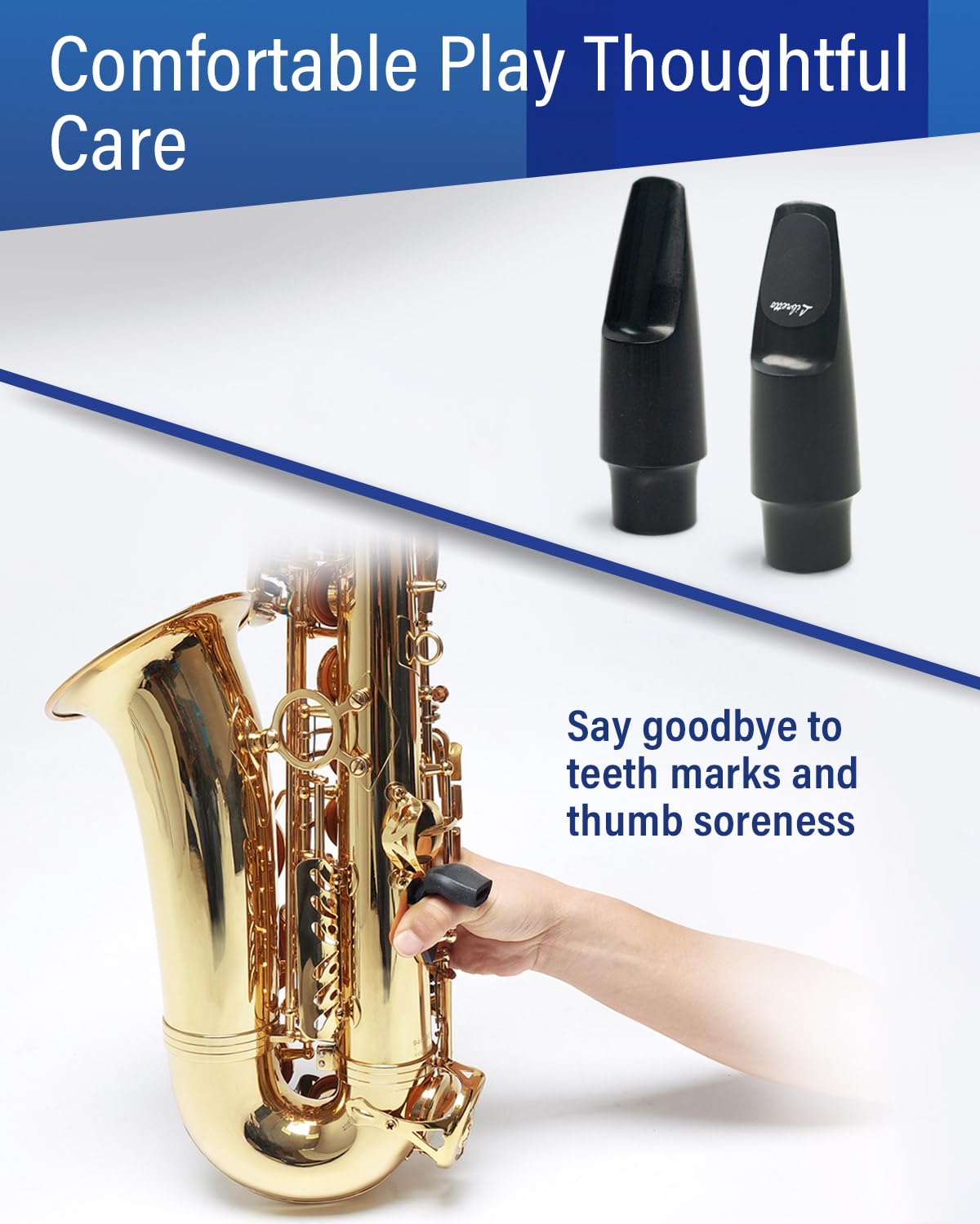 Libretto Alto Saxophone Cleaning Kit with EVA Case, Including 2 Microfiber Cleaning Swabs, 16 Mouthpiece Cushions, Mouthpiece Br