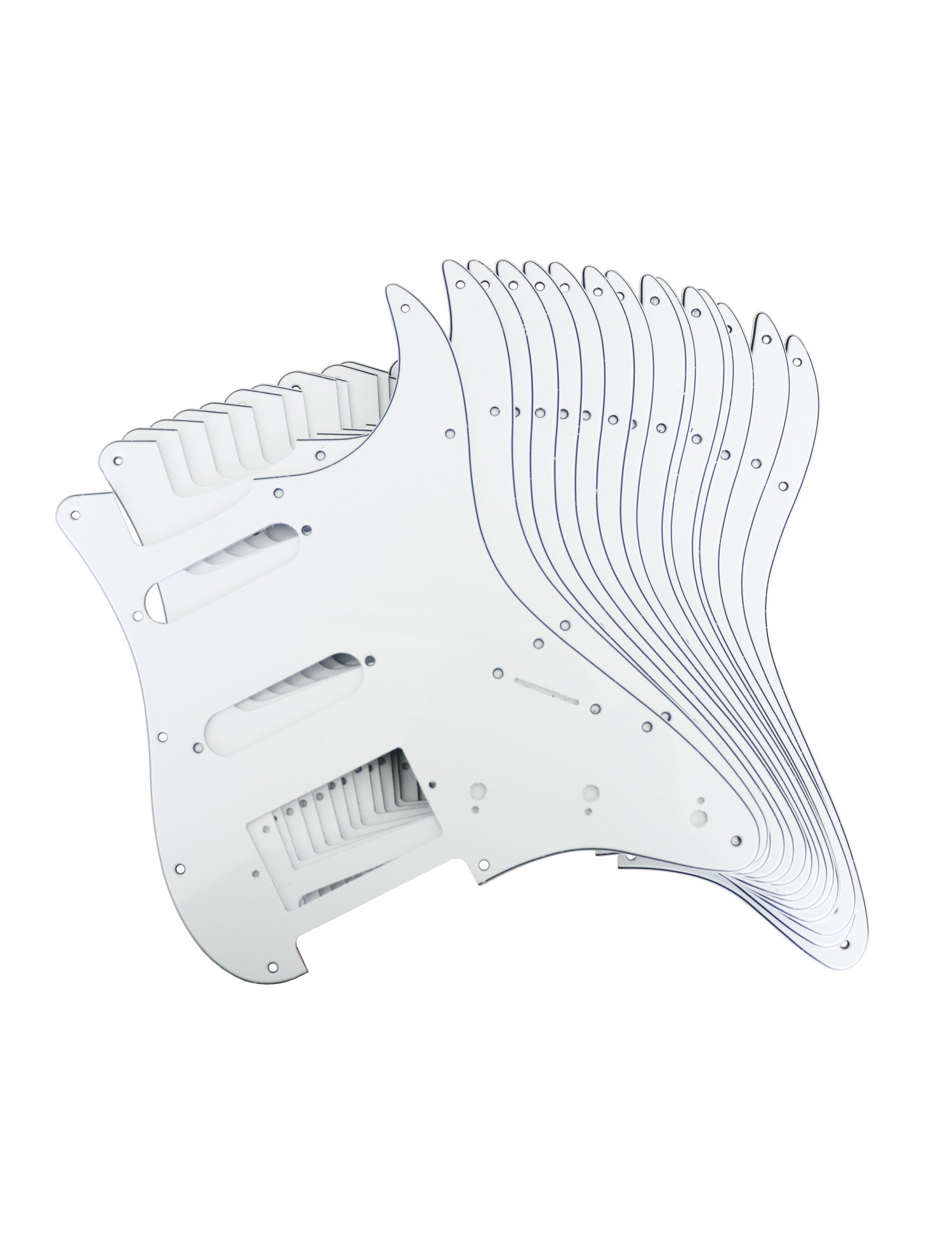 Metallor Electric Guitar Pickguard 3 Ply 11 holes SSS Single Coil Compatible with Strat Style Modern Guitar Parts Replacement (W