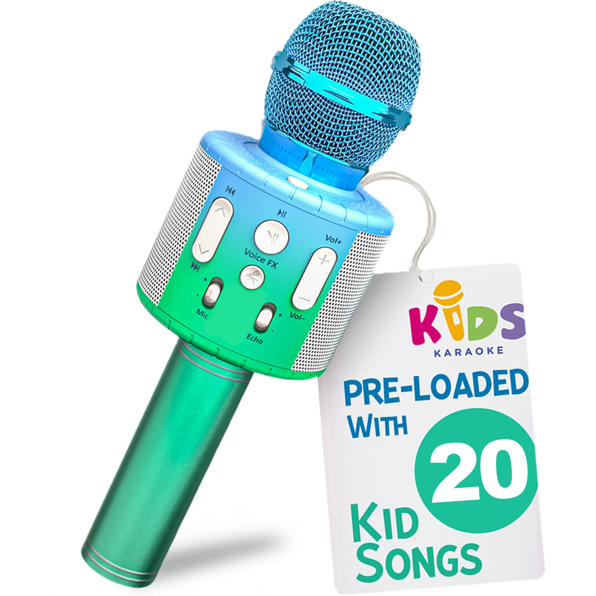 Move2Play, Kids Karaoke Microphone | Includes Pre-Loaded Songs & Bluetooth | Kids Birthday & Easter Gift | Toy For All Ages 2, 3