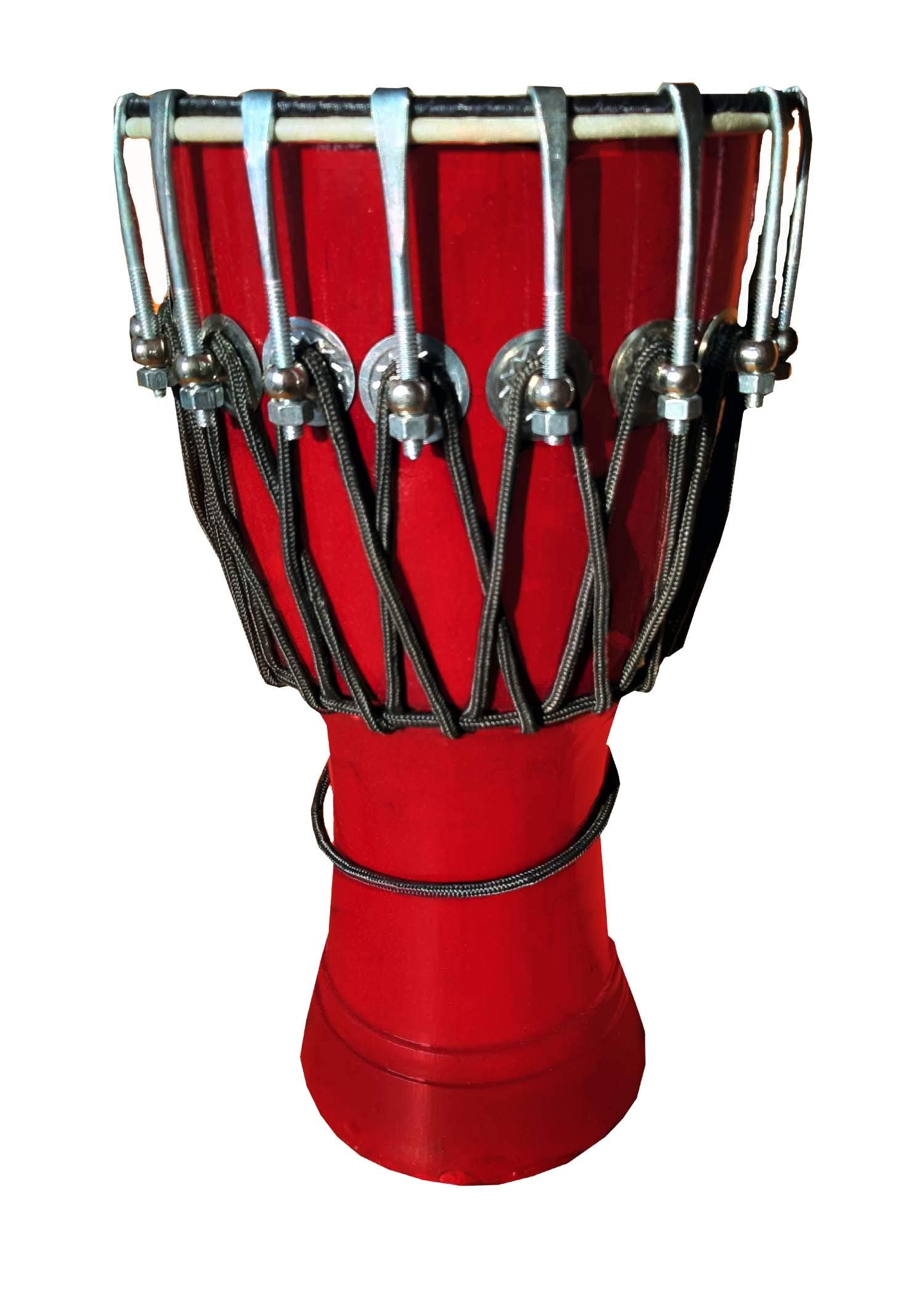 Gt Manufacturers Musical Instrument Free Style Rope And Bolt Djembe (Red)