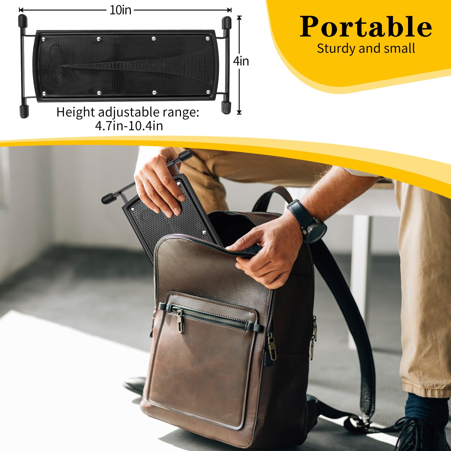 1/2/4 Pack Guitar Foot Stool, 6 Position Height Guitar Foot Rest, Adjustable Guitar Rest Step Footstool with Rubber End Caps and