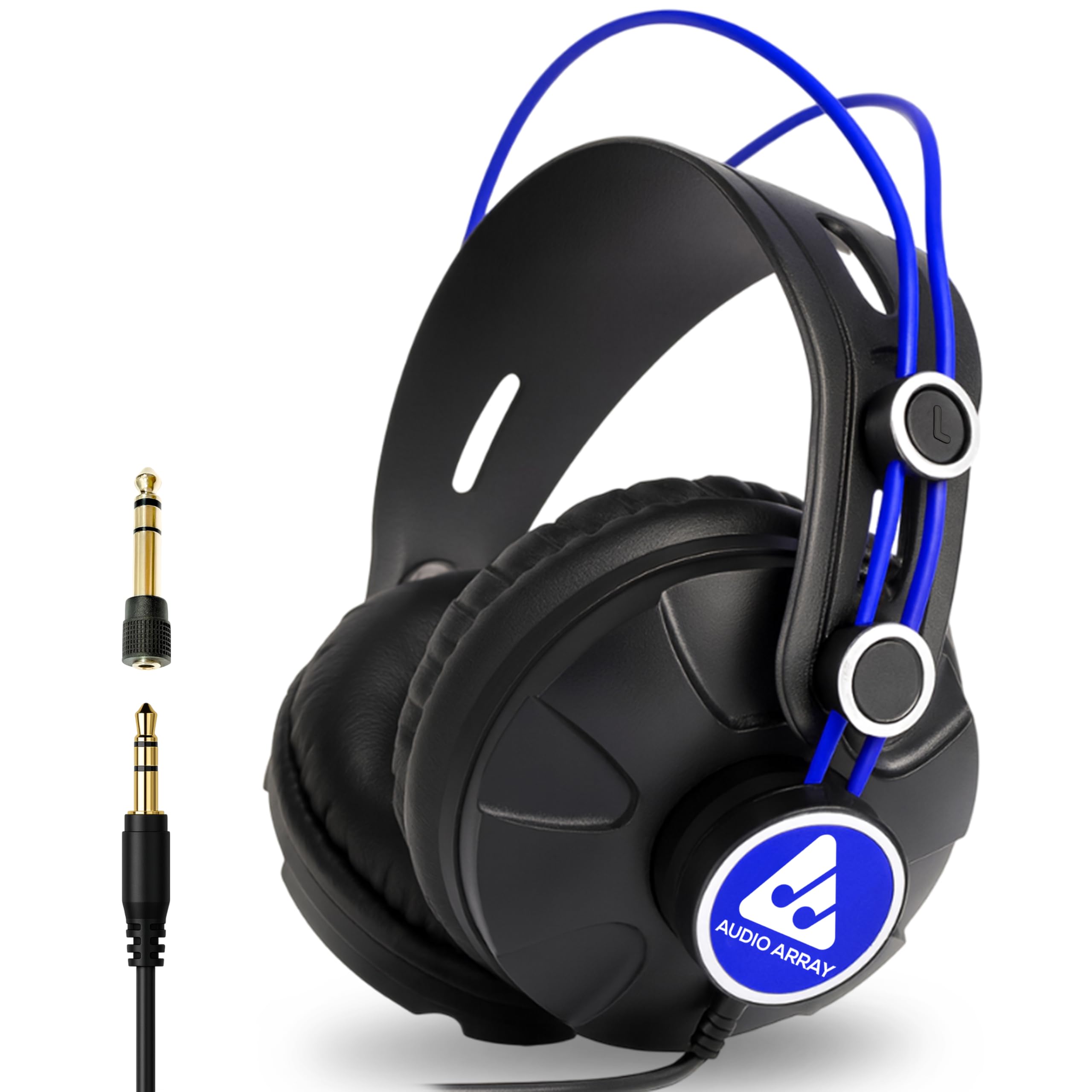 Audio Array Ah-60-Bl, 60, Professional Monitoring Headphones | 53Mm Drivers | 10Hz30Khz | 105Db Spl | Closed-Back, Dj & Studio |