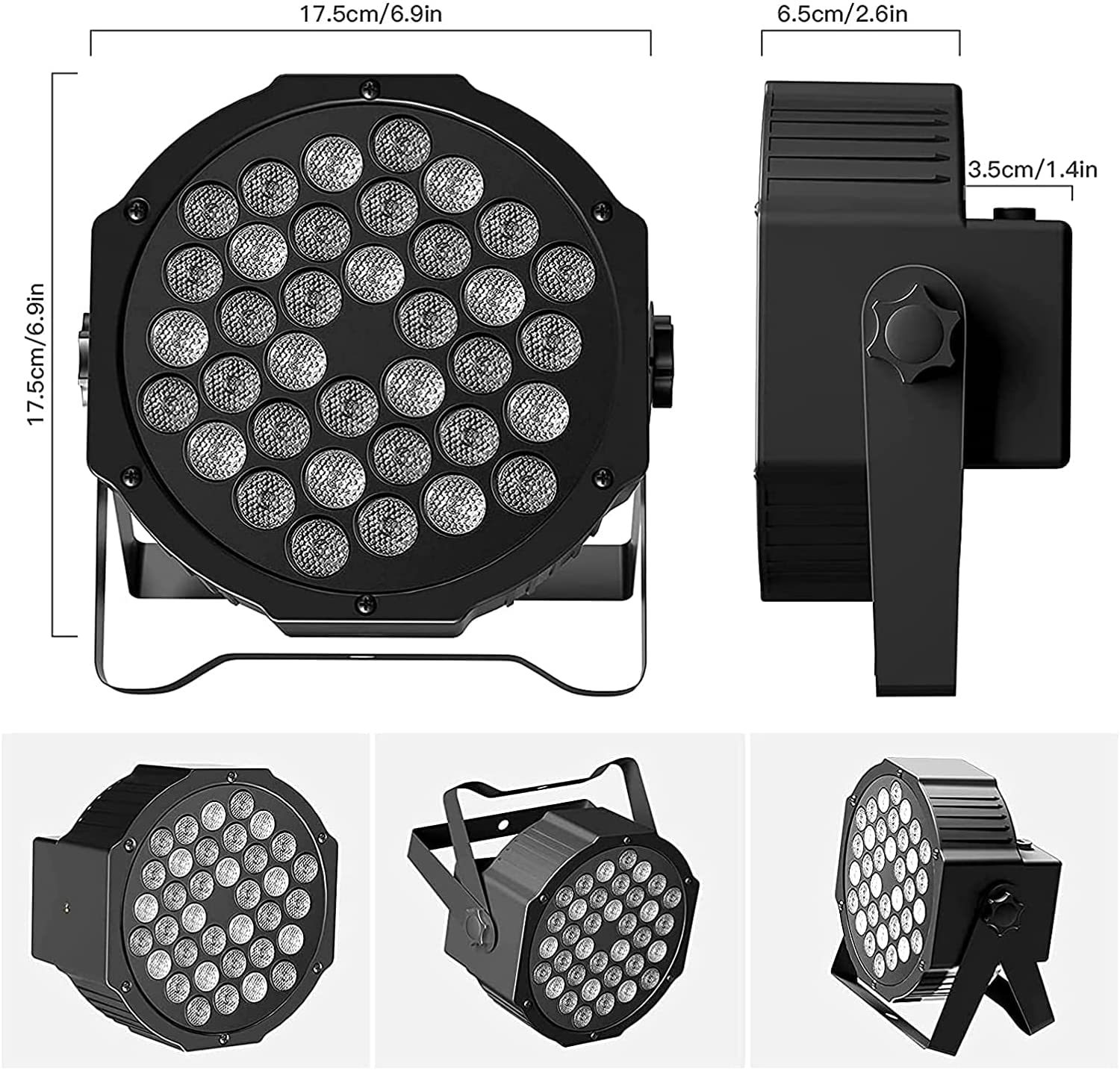 Black Lights UKing 72W UV LED Blacklight Uplights Par Lights Stage Lights by DMX and Remote Control for Disco Stage Lighting We