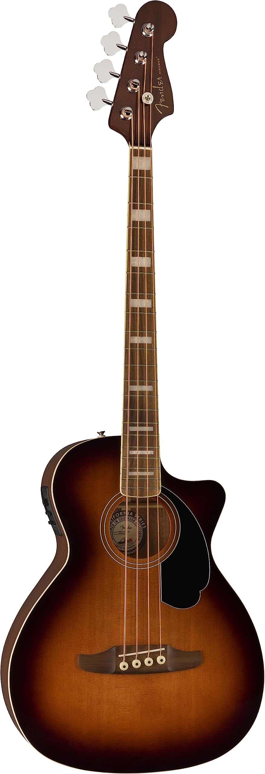 Fender Acoustic Bass Guitar, 4-String, Kingman V2 with Fishman Bass Acoustic Guitar Pickup with Tuner, Equalizer and Phase Contr