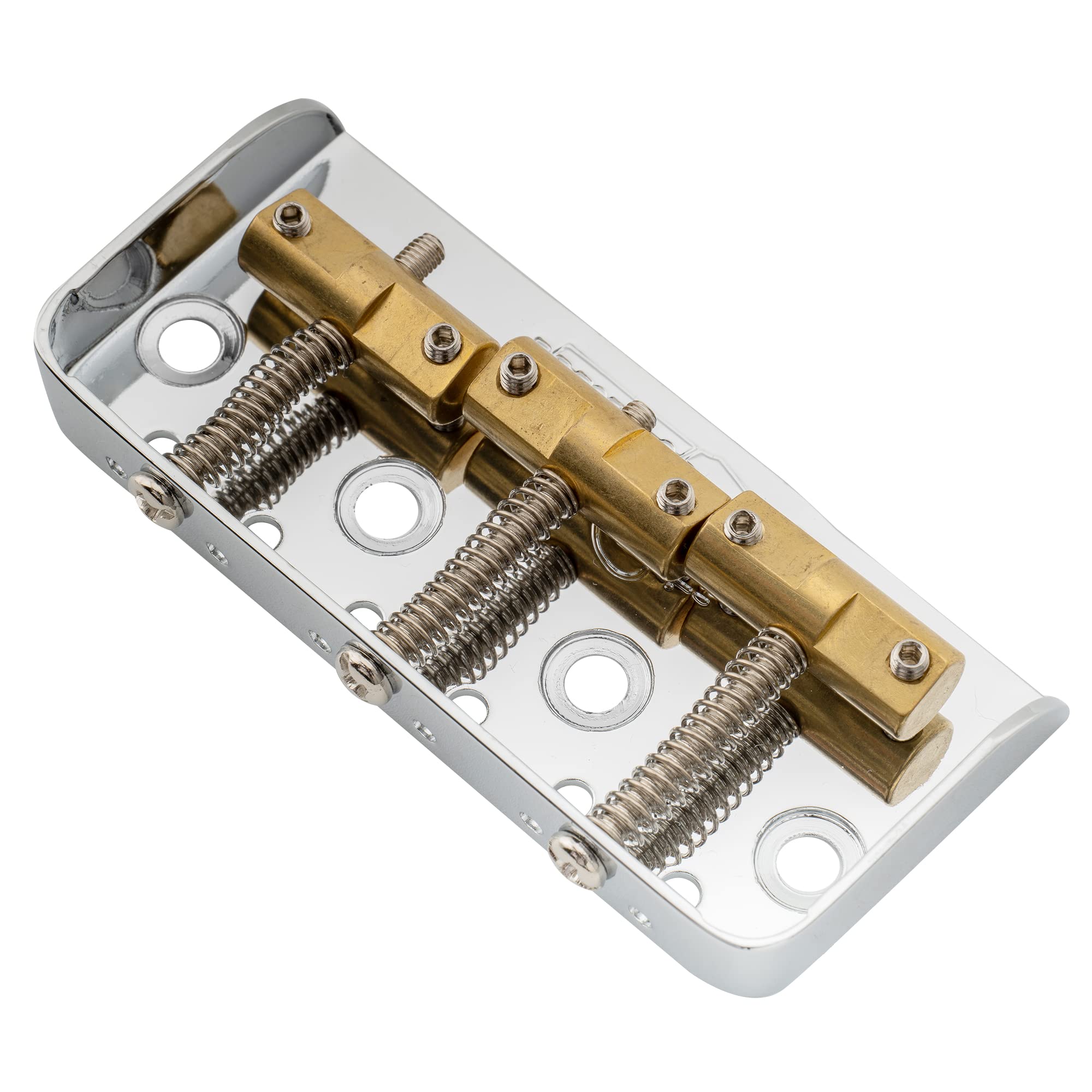 Wilkinson WTBS Short Tele Bridge Assembly with 3 Compensated Brass Saddles for Vintage Humbucker Fender American Vintage/Mexican