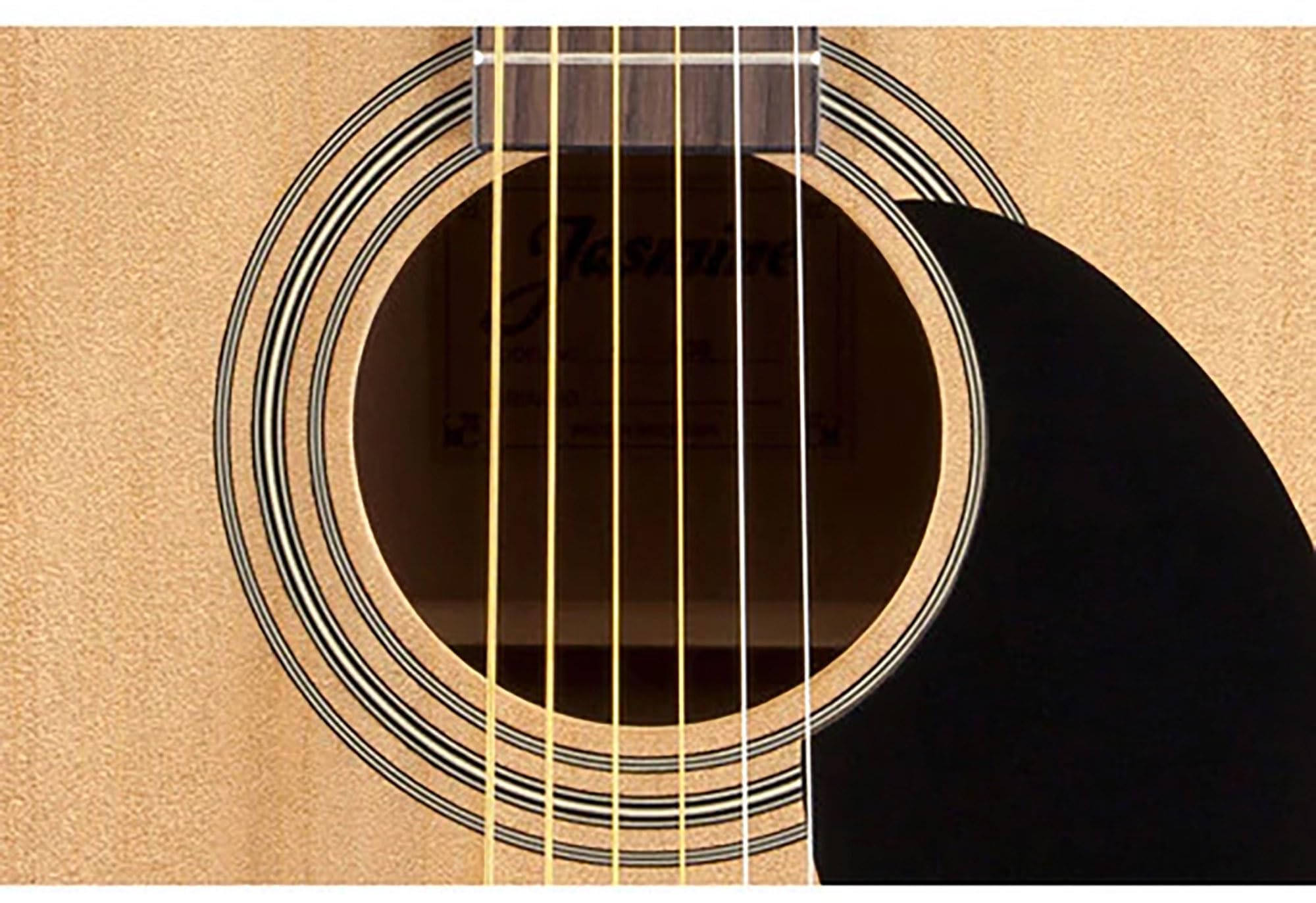 Jasmine S35 Dreadnought Acoustic Guitar - Natural Bundle with Gig Bag, Strap, Strings, Picks, Instructional Book, Austin Bazaar