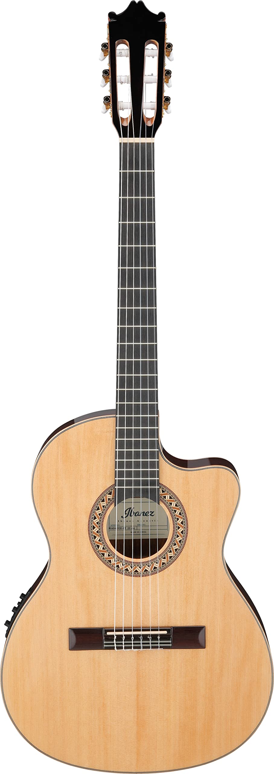 Ibanez GA34STCE Thinline Nylon-string Acoustic-electric Guitar - Natural High Gloss