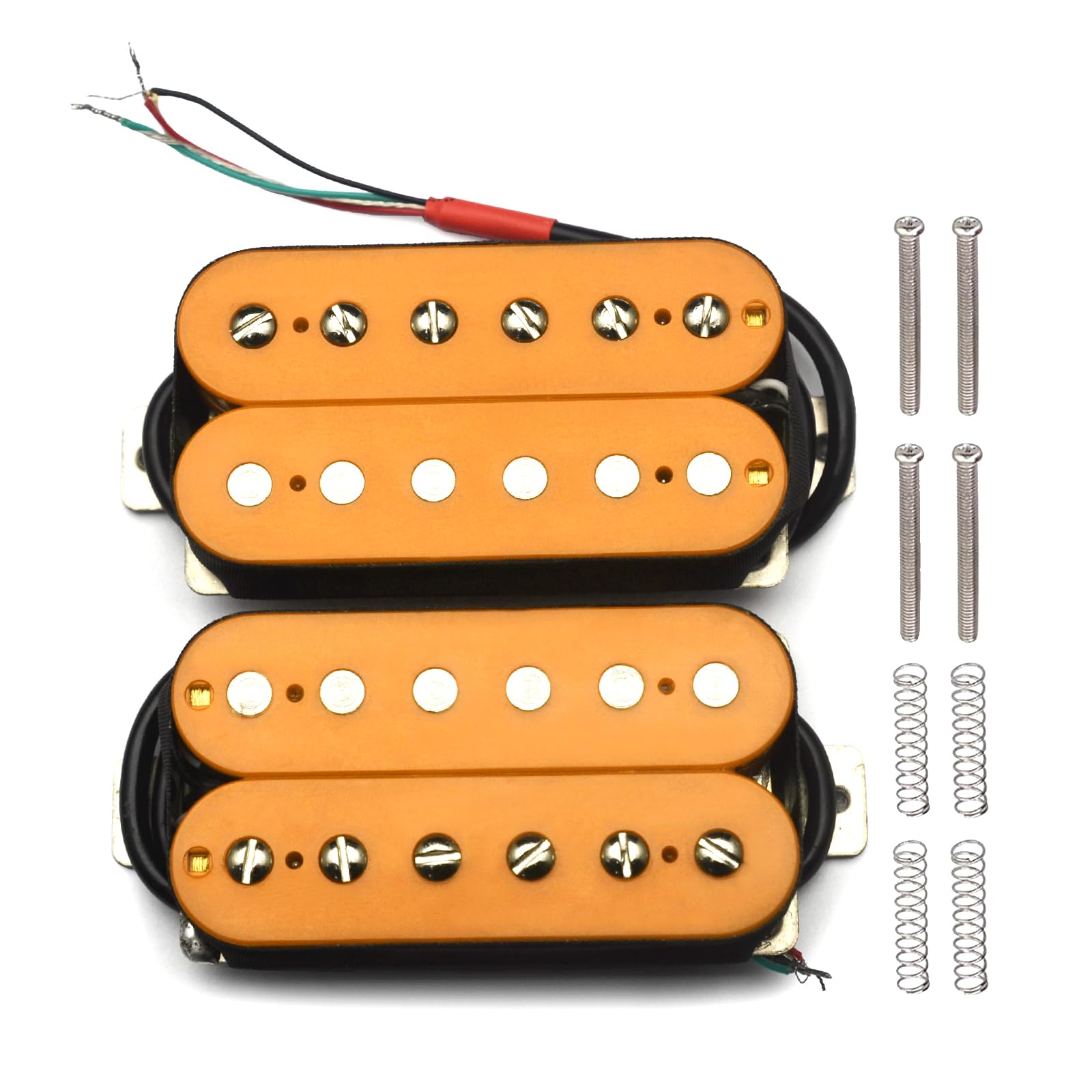 Saphue Alnico 5 Electric Guitar Pickup Humbucker Double Coil Pickup Alnico V Guitar Parts (Orange)