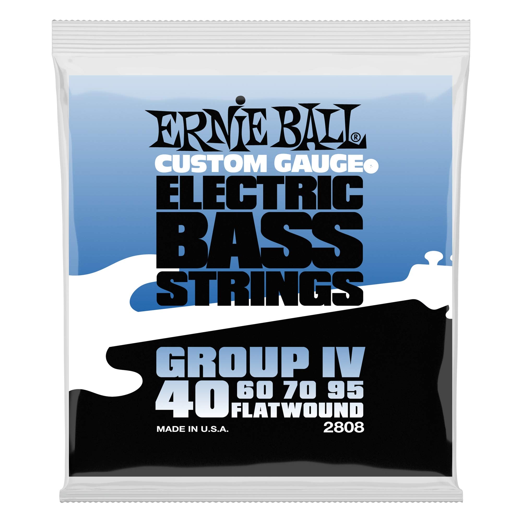 Ernie Ball Group Iv Flatwound Bass Guitar Strings, 40-95 Gauge (P02808)