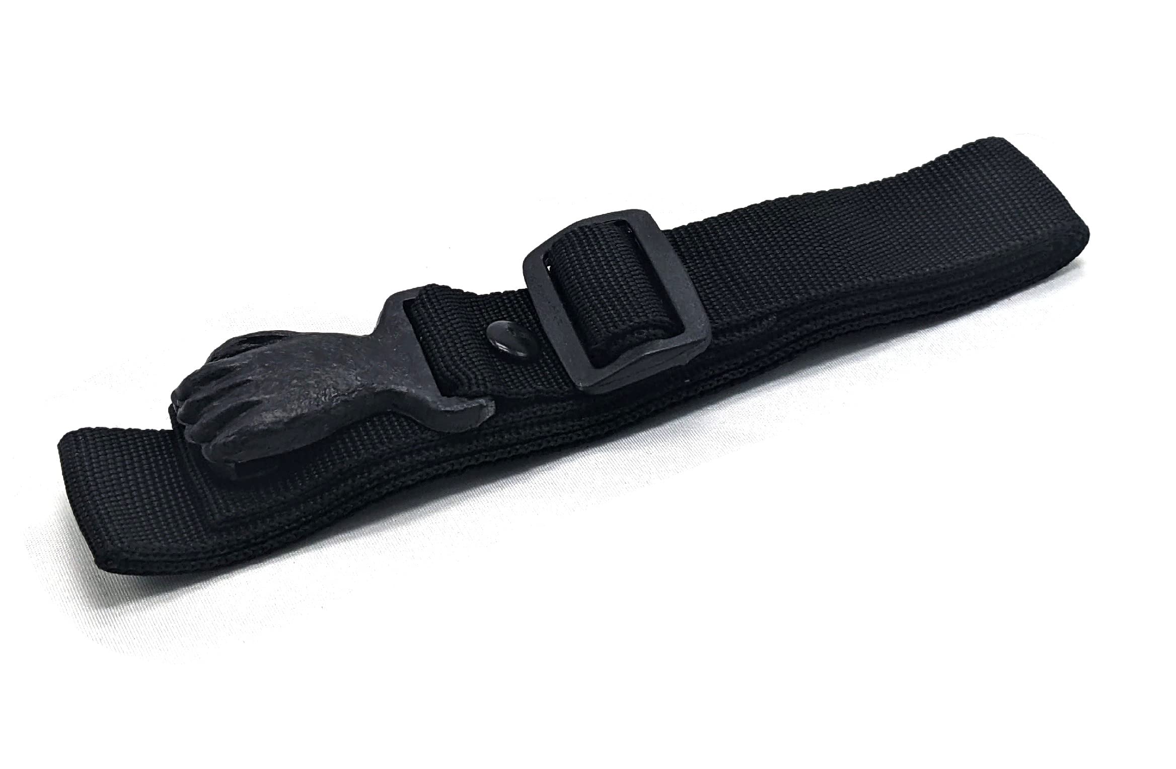 Nylon Tali Strap For Guitar, Vihuela, Guitarron, Requinto. Plastic Sound Hole Hook W/ Hand Design (Black)