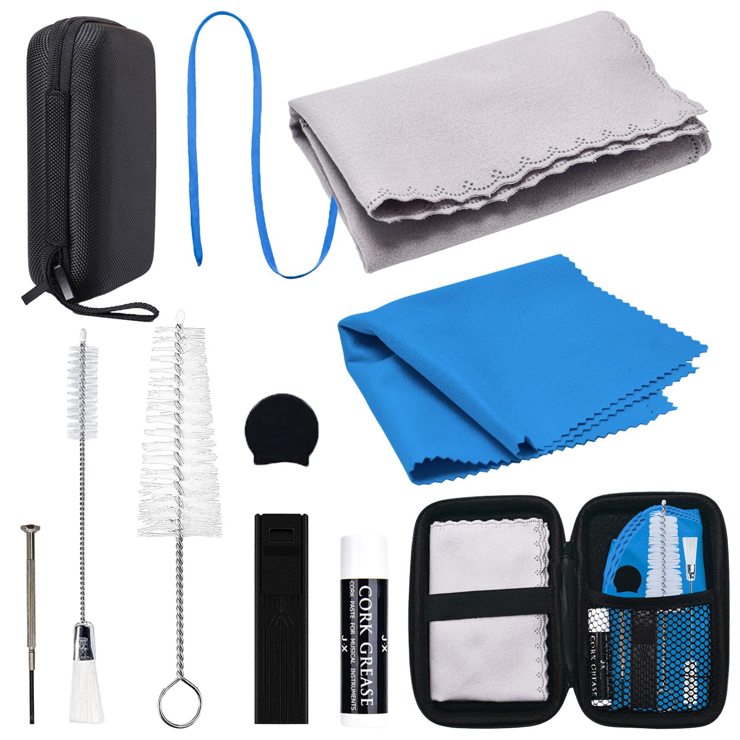 Skyneo Clarinet Cleaning Kit, Saxophone Cleaning Kit, Clarinet & Saxophone Care Kit, Maintenance Kit With Case For Wind & Woodwi