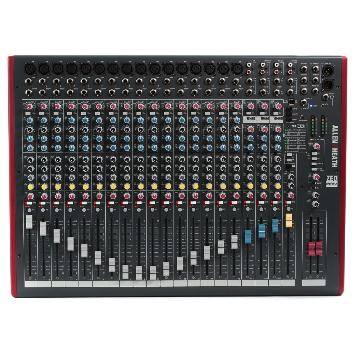 Allen & Heath ZED-22FX - 22-Channel Touring Quality Mixer with Onboard FX and USB I/O (AH-ZED-22FX)