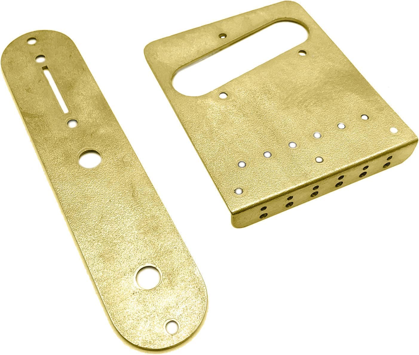 Jiayouy Roller Saddle Bridge Plate with 3 Way Switch Control Plate 2 Knurled Dome Knobs for 6 Strings Tele Telecaster Electric G