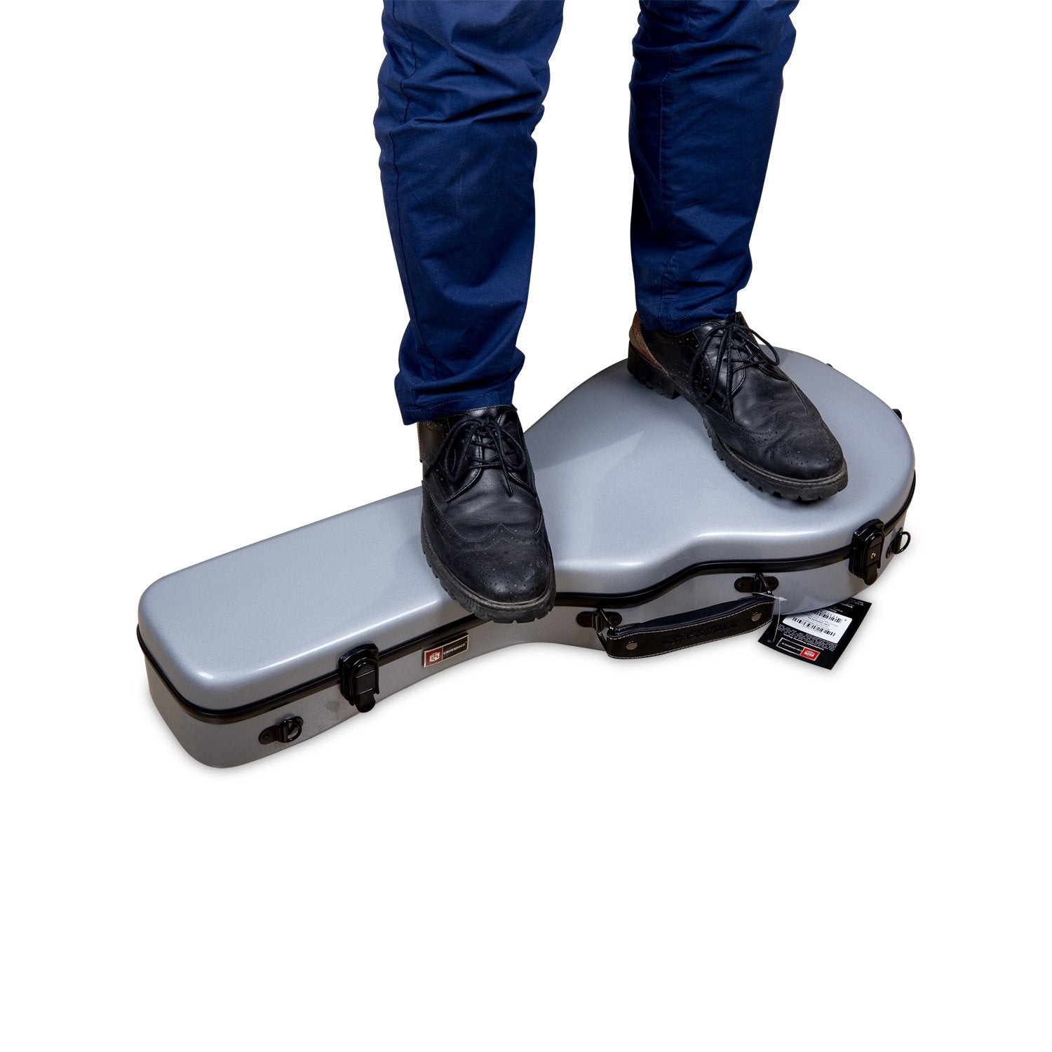 Crossrock CRF1000MFSL Fiberglass Mandolin Case, fit for Both F Style, Silver (CRF1000MAFSL)