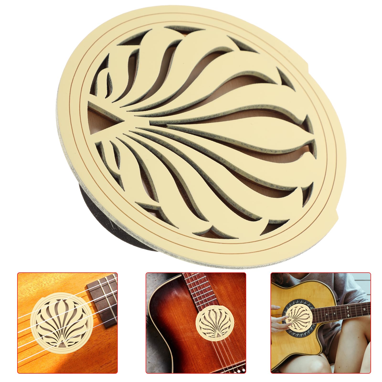 ULTNICE Acoustic Guitar Soundhole Cover Guitar Accessory for Sound Hole Feedback Control