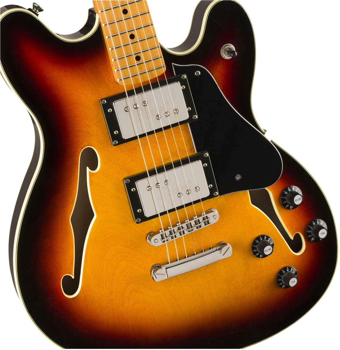 Squier Classic Vibe Starcaster Electric Guitar, with 2-Year Warranty, 3-Color Sunburst, Maple Fingerboard