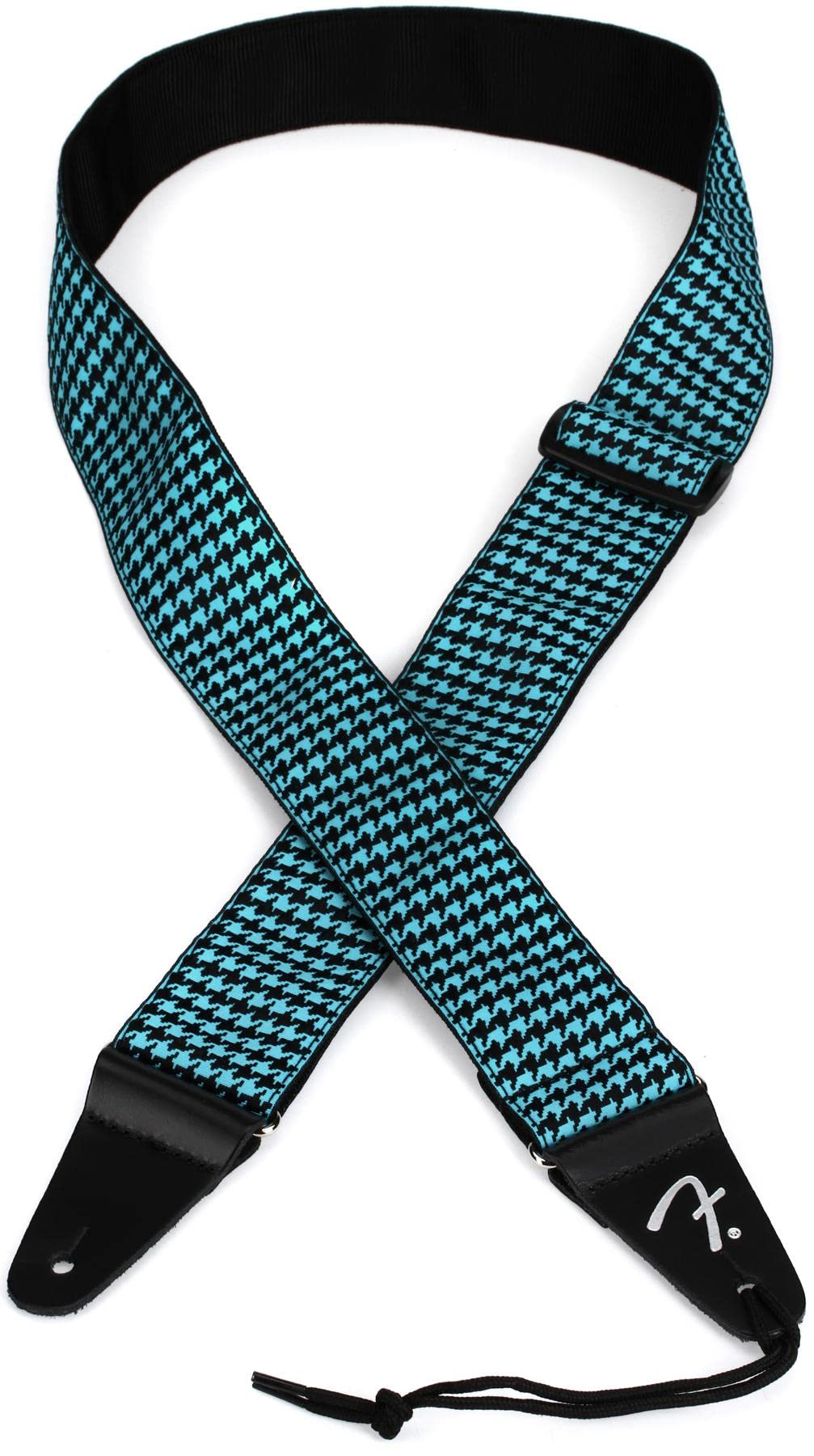 Fender Houndstooth Jacquard Guitar Strap, 2in, Teal
