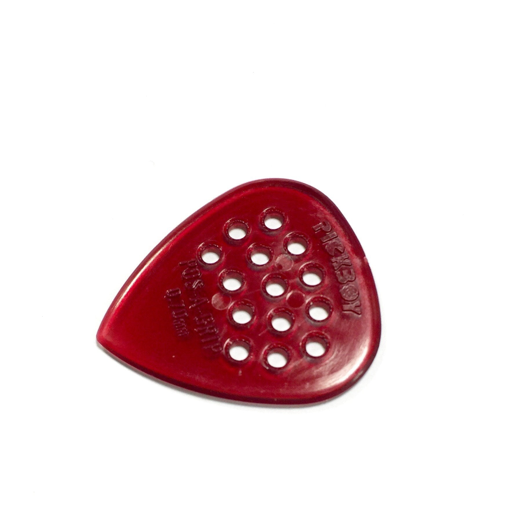 Pickboy Pos-a-Grip, Red, Polycarbonate, 0.70mm, 10 picks