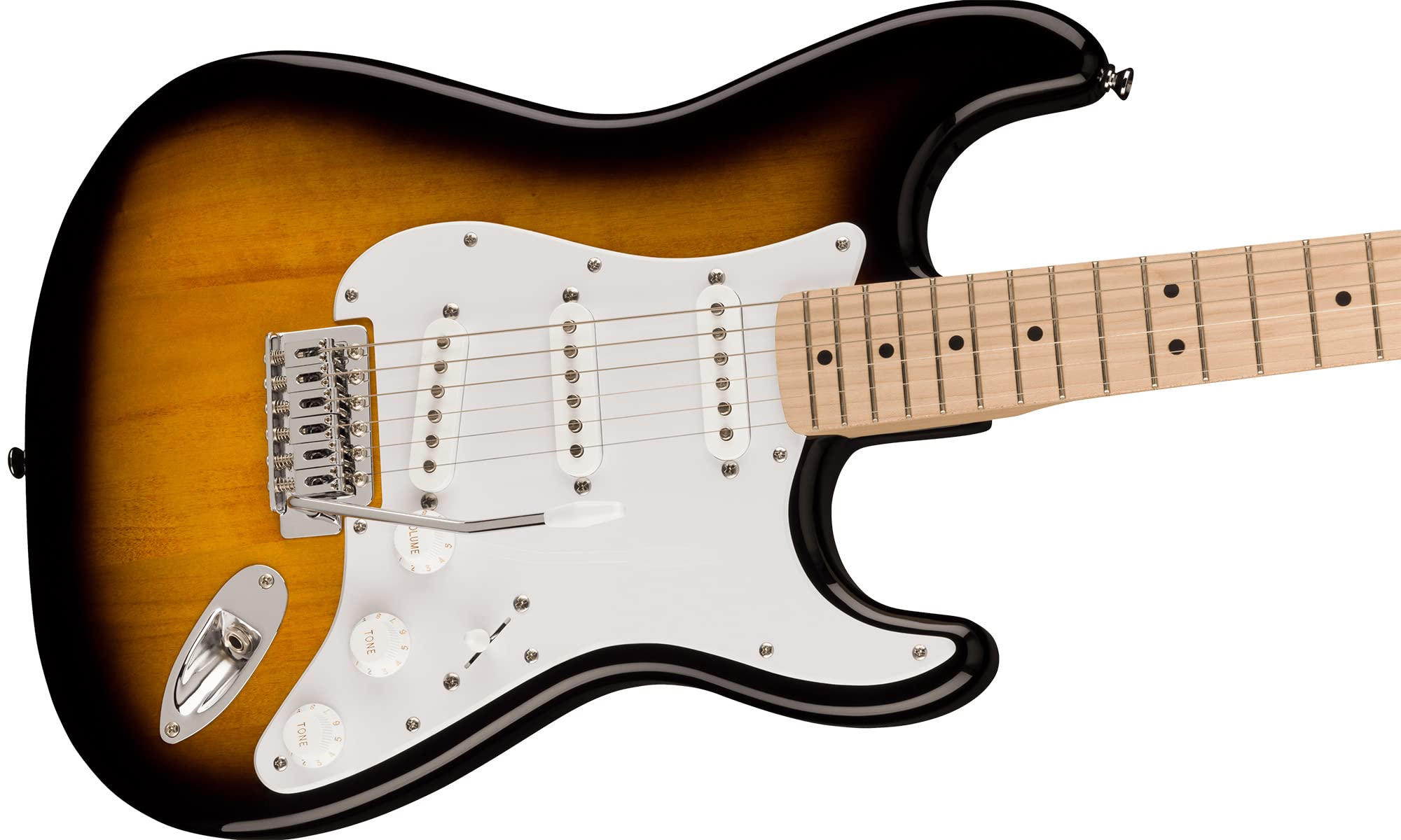 Fender Squier Sonic Stratocaster - 2-Color Sunburst Bundle with Tuner, Strap, Picks, and Austin Bazaar Guitar DVD