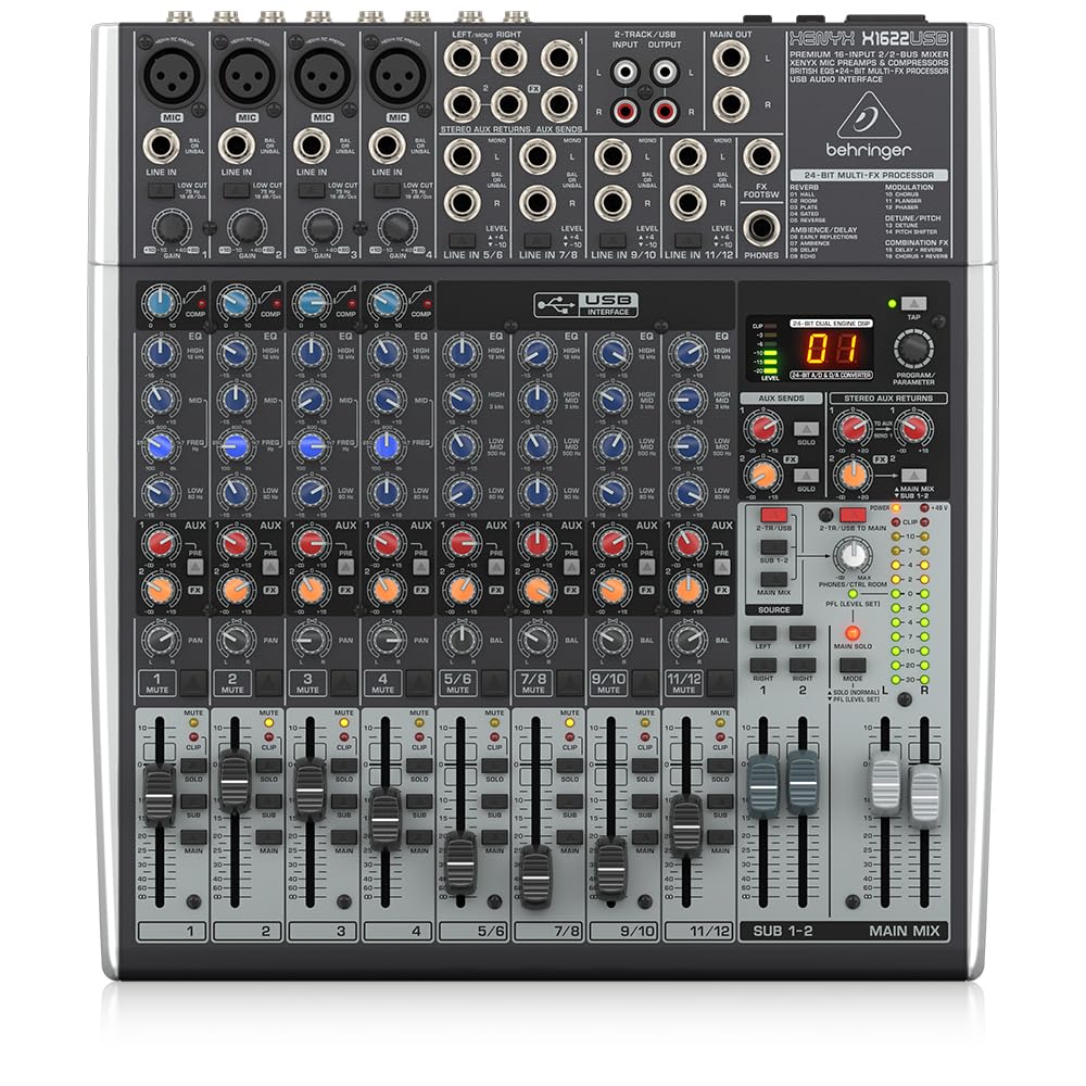 Behringer Xenyx X1622USB Mixer with USB and Effects