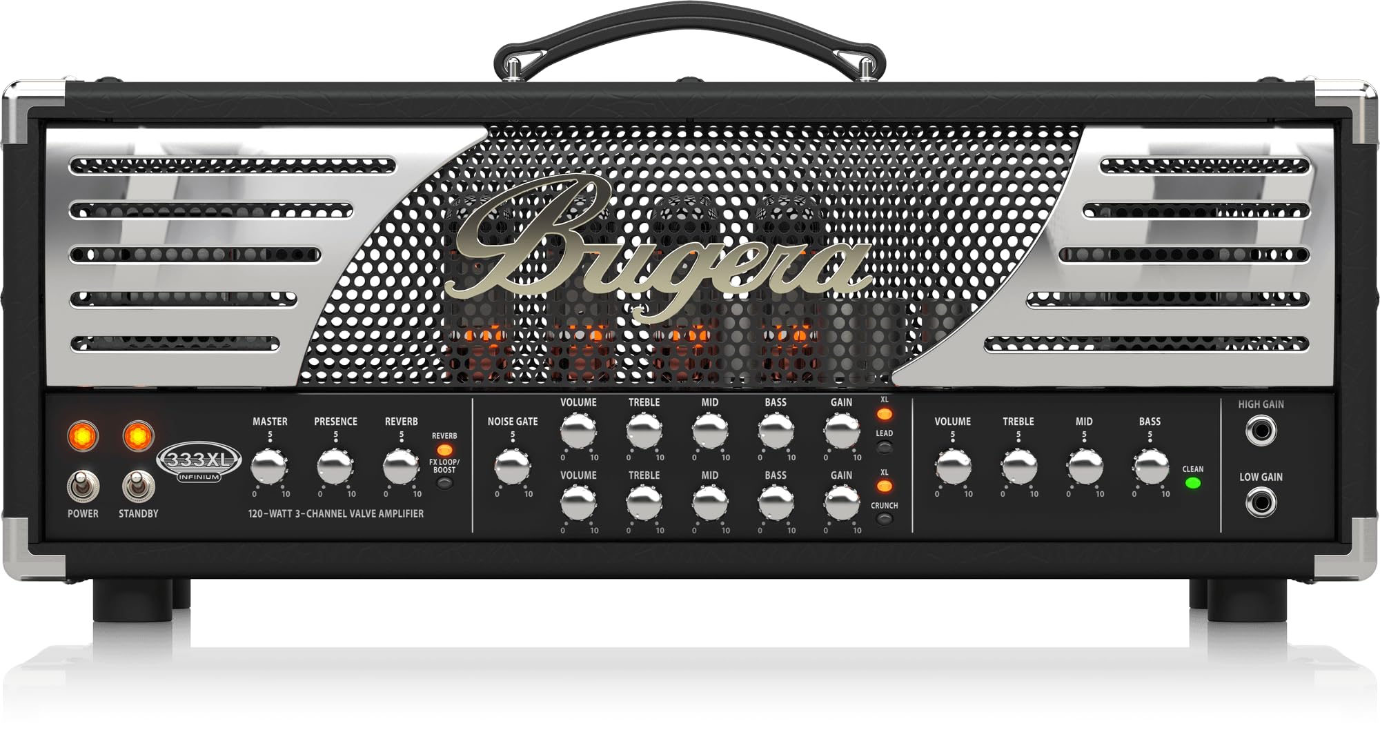 Bugera 333XL INFINIUM Hardcore 120-Watt 3-Channel Tube Amplifier Head with Reverb and INFINIUM Tube Life Multiplier
