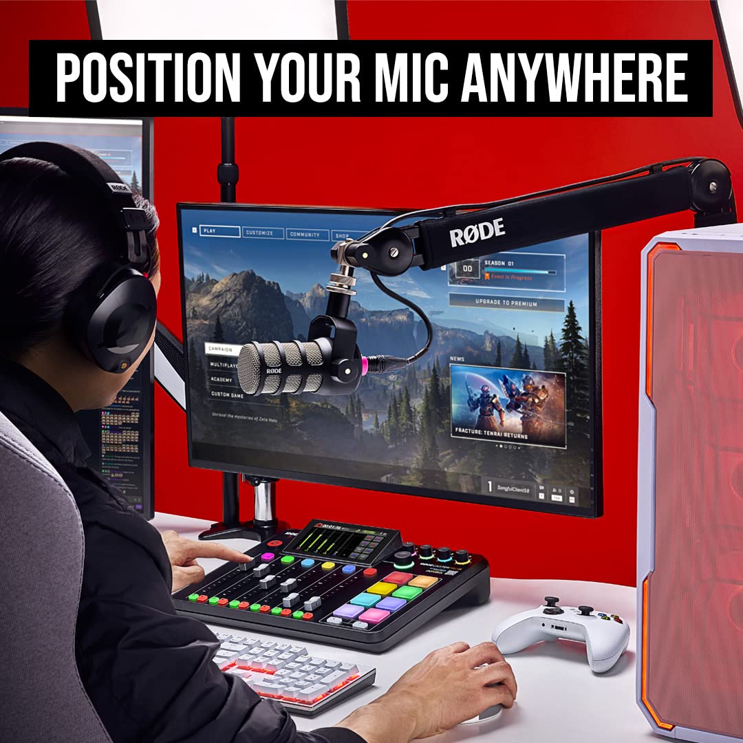 RDE PSA1+ Professional Studio Arm with Spring Damping and Cable Management, Black