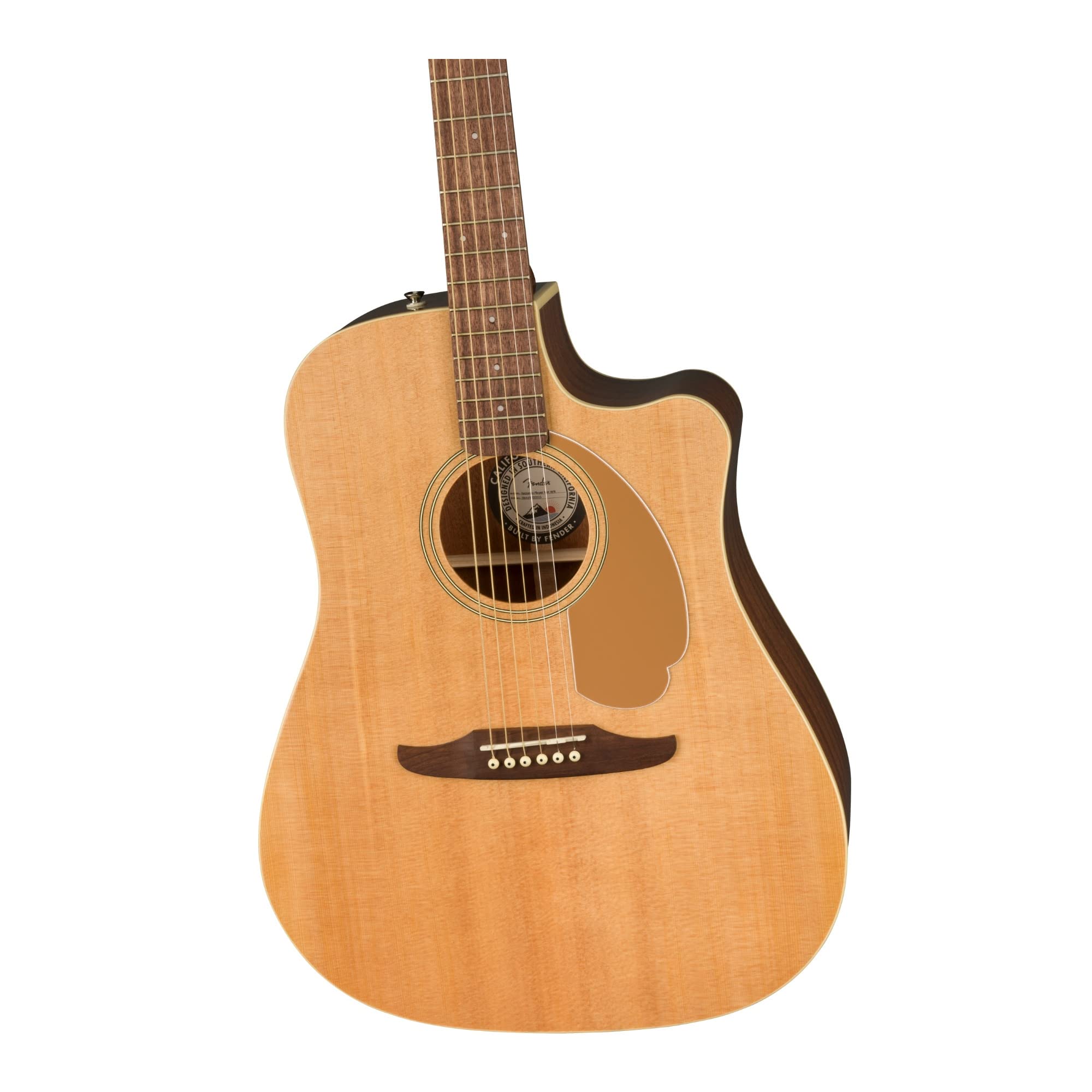 Fender Redondo Player Acoustic Guitar, with 2-Year Warranty, Natural, Walnut Fingerboard