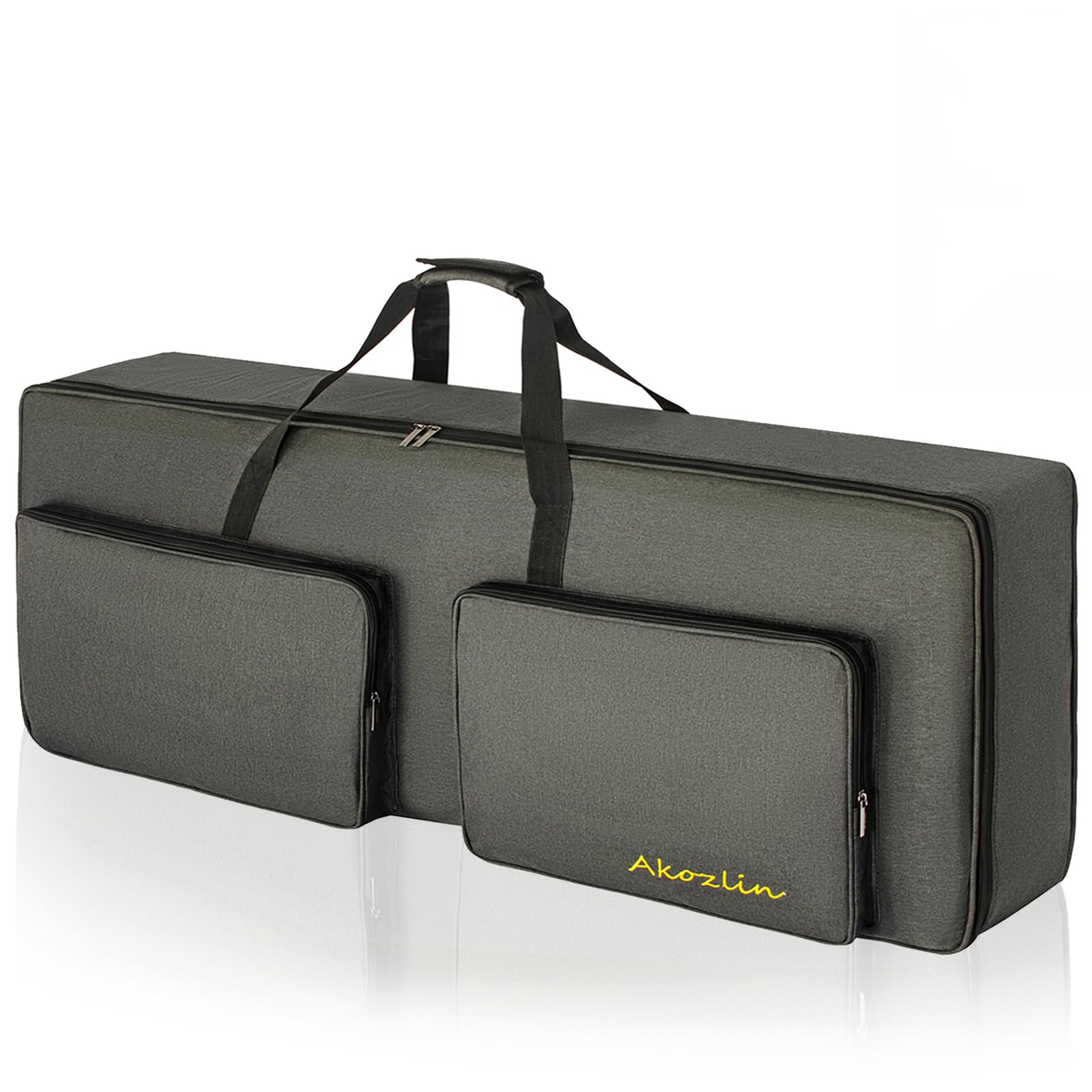 AKOZLIN 76-Key Padded Keyboard Gig Bag Portable Foldable Electric Piano Keyboard Case Bag For 76-Note Keyboards 46.5     19.2   
