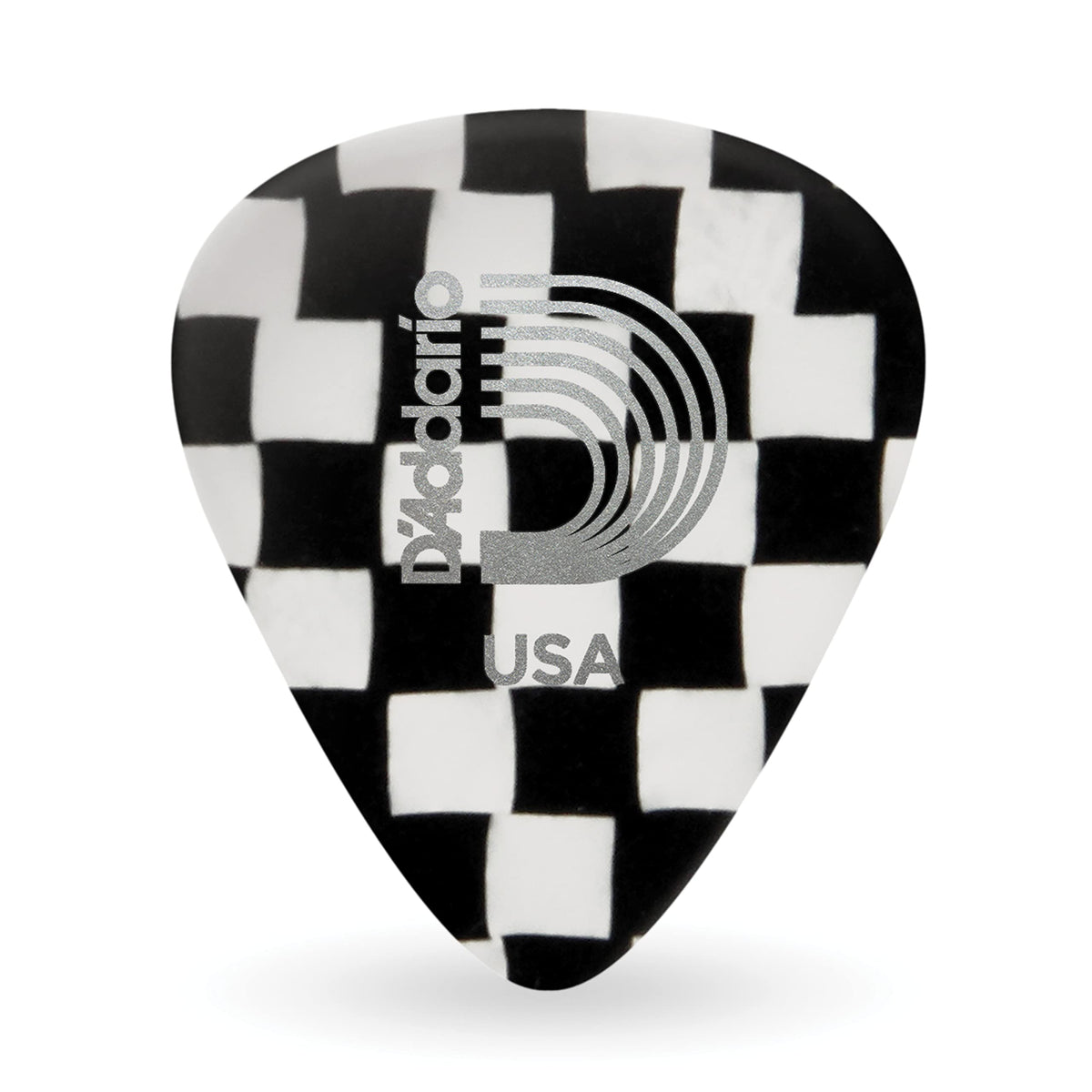 Daddaro Checkerboard Celluloid Guitar Picks, Medium, 25 Pack