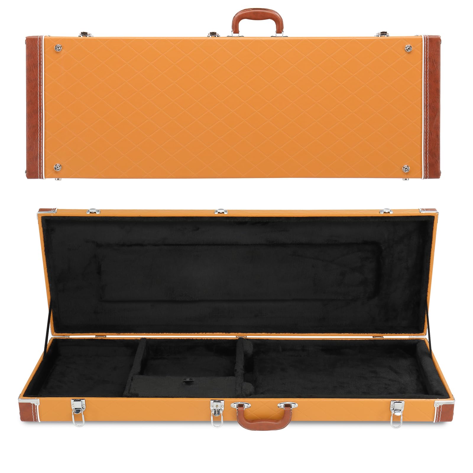 Ktaxon Electric Guitar Hard Case, Rectangle Wooden Standard 39-Inch Electric Guitars Hard-Shell Protective Carrying Case For Kst