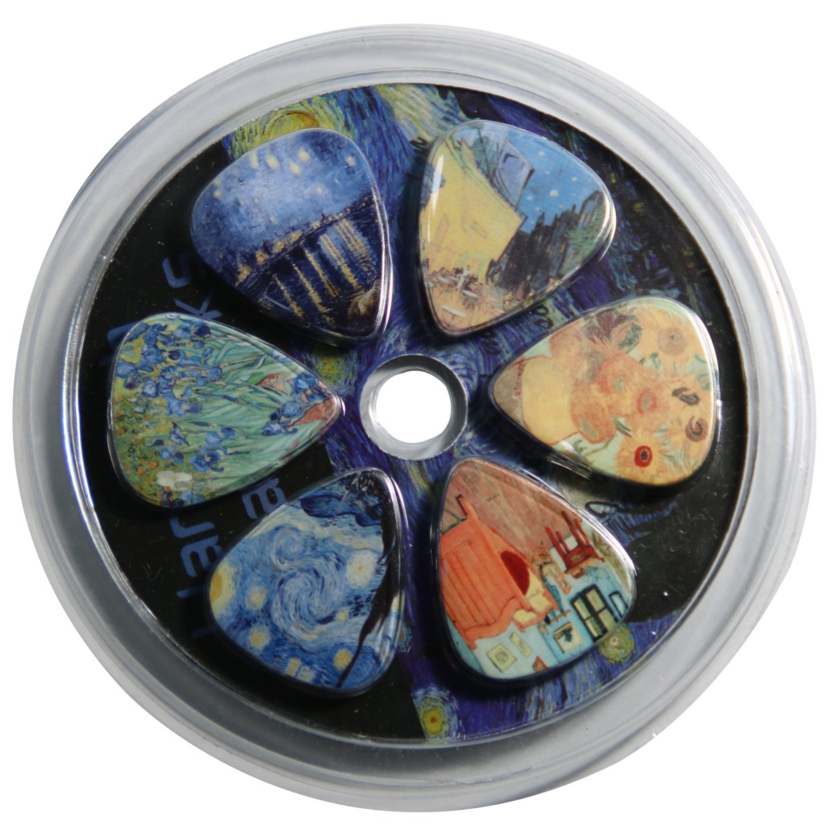 Creanoso Vincent Van Gogh Guitar Picks - Celluloid Medium 12 Pack - Starry Night Sunflowers Cafe - Best Stocking Stuffer Gifts f