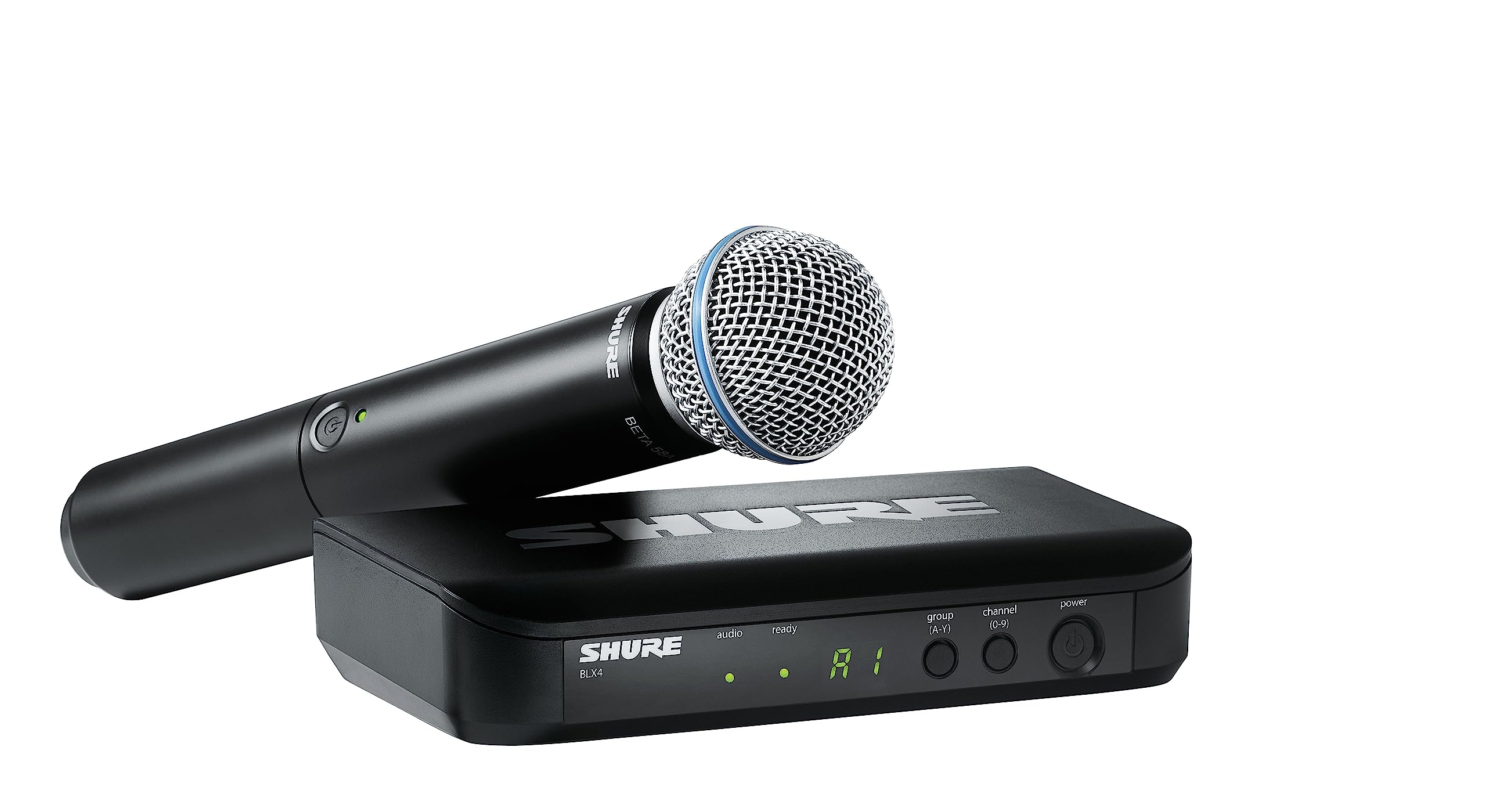 Shure BLX24/B58 Wireless Microphone System - 14-Hour Battery Life, 300 ft Range, UHF | Includes BETA 58A Handheld Vocal Mic, Sin
